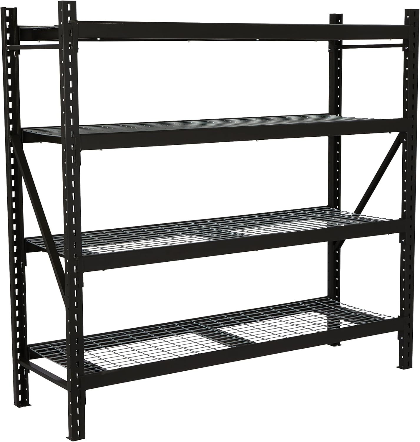 Ironton 4-Tier Industrial Steel Shelving Unit, 8,000-Pound Load Capacity, Garage