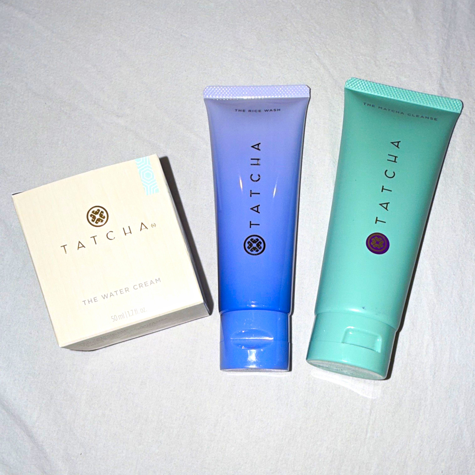 TATCHA The Water Cream Skin Care Set Face Cleanser + Moisturizer Gel Cream