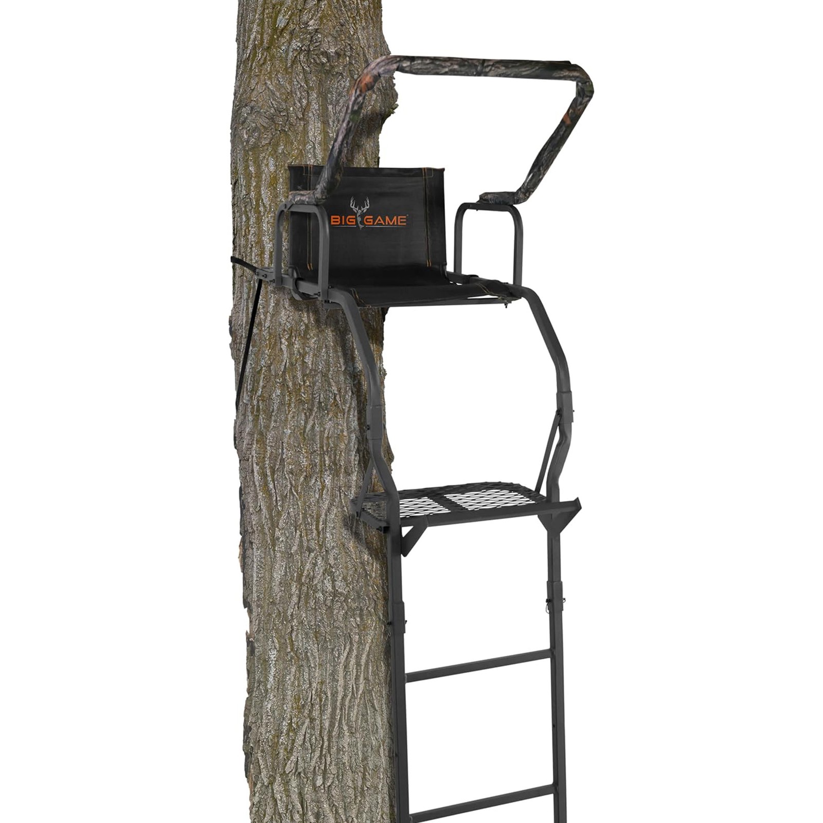 Big Game Warrior DXT 17' Deer Hunting Ladder Climbing Tree Stand w/Flex-Tek Seat