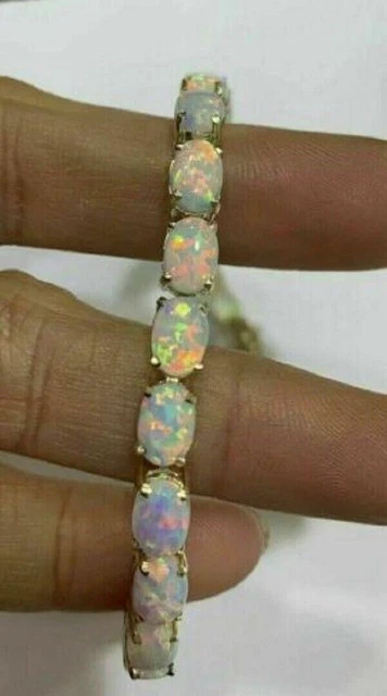 20Ct Oval Cut Fire Opal 7.25 Inches Women's Tennis Bracelet 14k Yellow Gold Over 20Ct Oval Cut Fire Opal 7.25 Inches Women's Tennis Bracelet 14k Yellow Gold Over