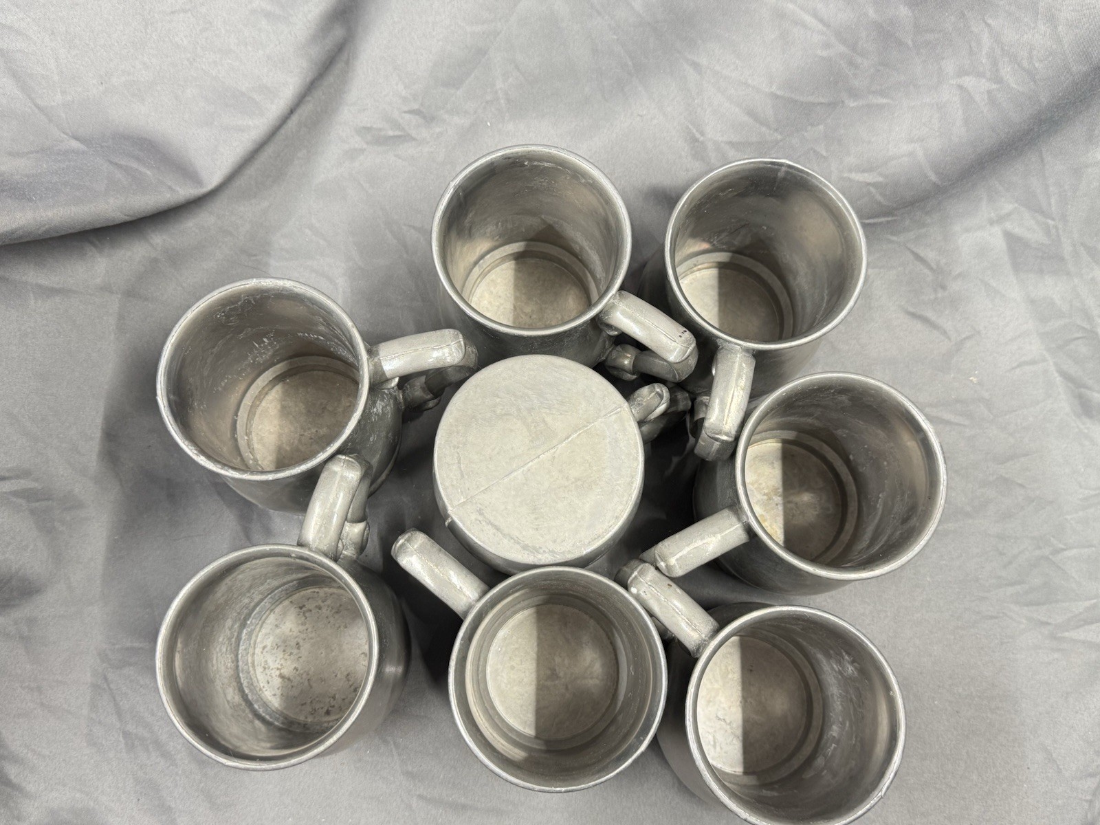Vintage Crown-Castle Ltd Tankards Set of 8 Made in USA 4.5” Mugs