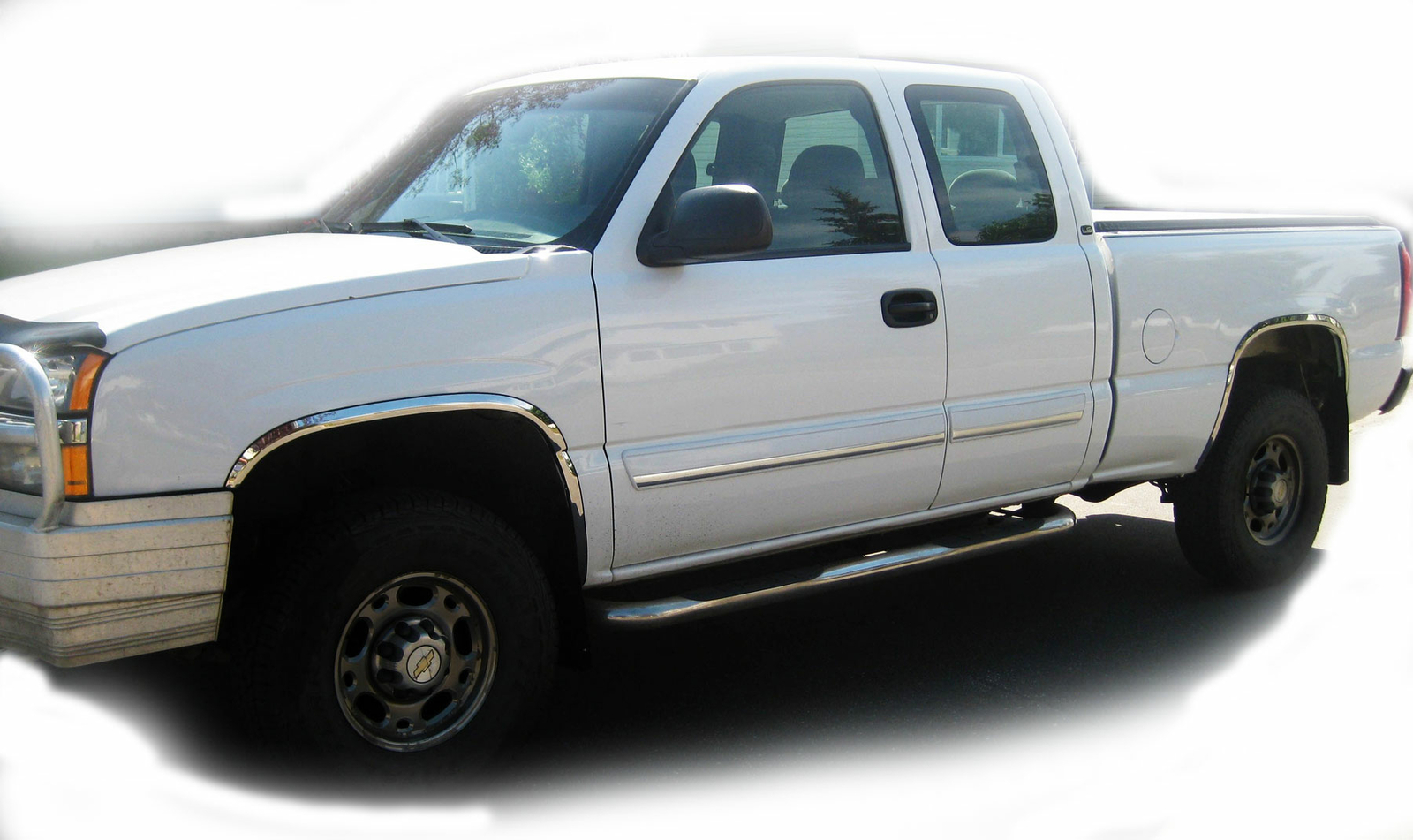 For 99-06 Silverado Sierra Chrome Polished Stainless Fender Trim 4p Set