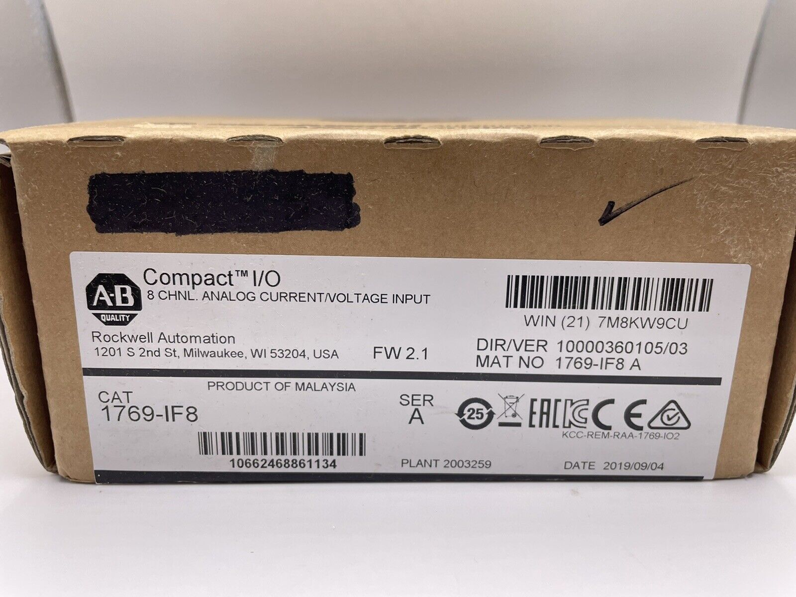 New Sealed Allen-Bradley 1769-IF8 Ser A CompactLogix 8 Pt Analog Input Module