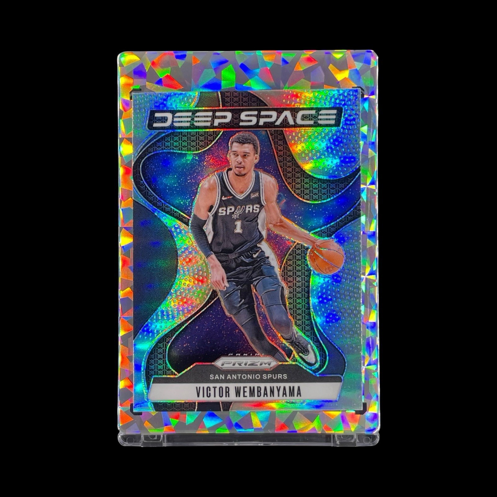 VICTOR WEMBANYAMA SILVER PRIZM HOLO 2024-25 Panini Prizm Deep Space - Spurs