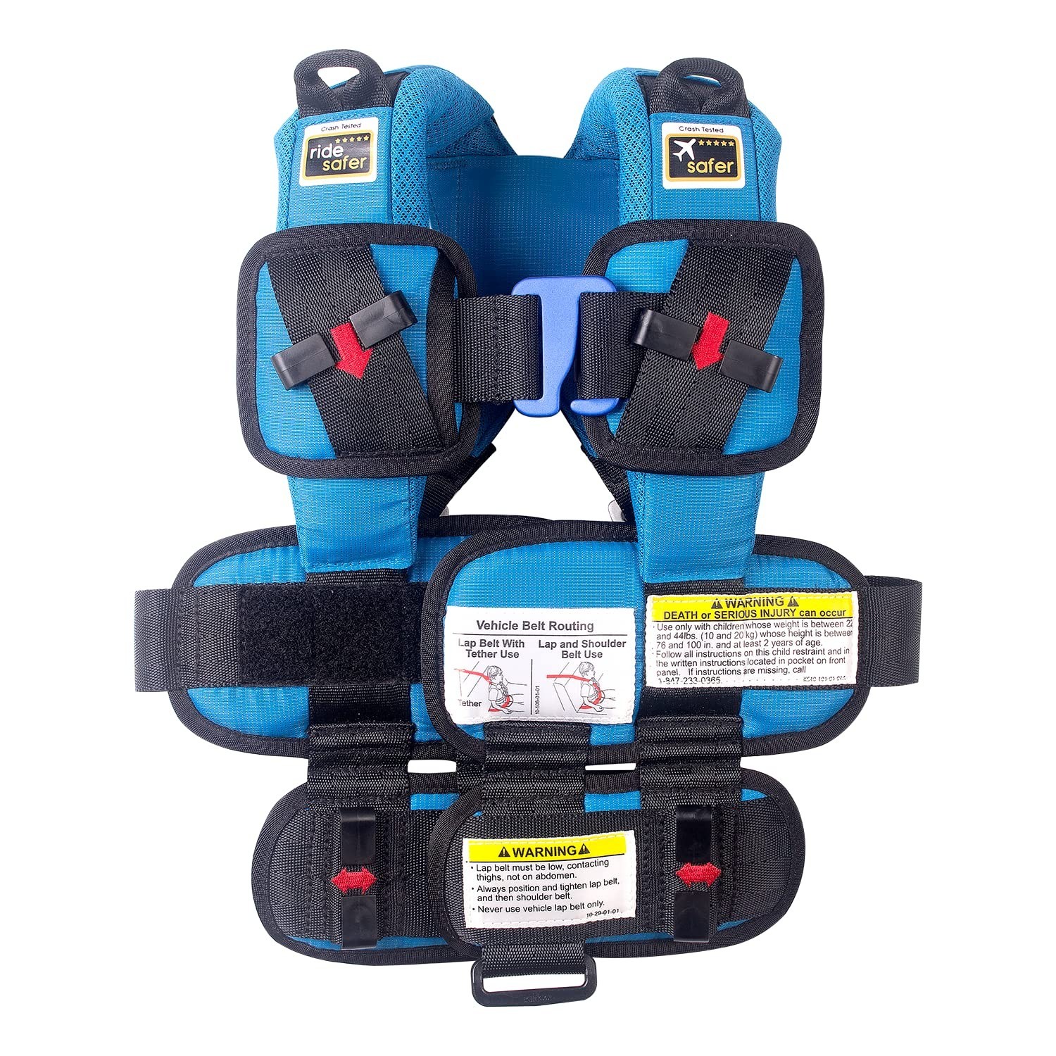 RideSafer Child Safety Car Seat Extra Small (XS) Blue Lightweight 26.5-40 lb
