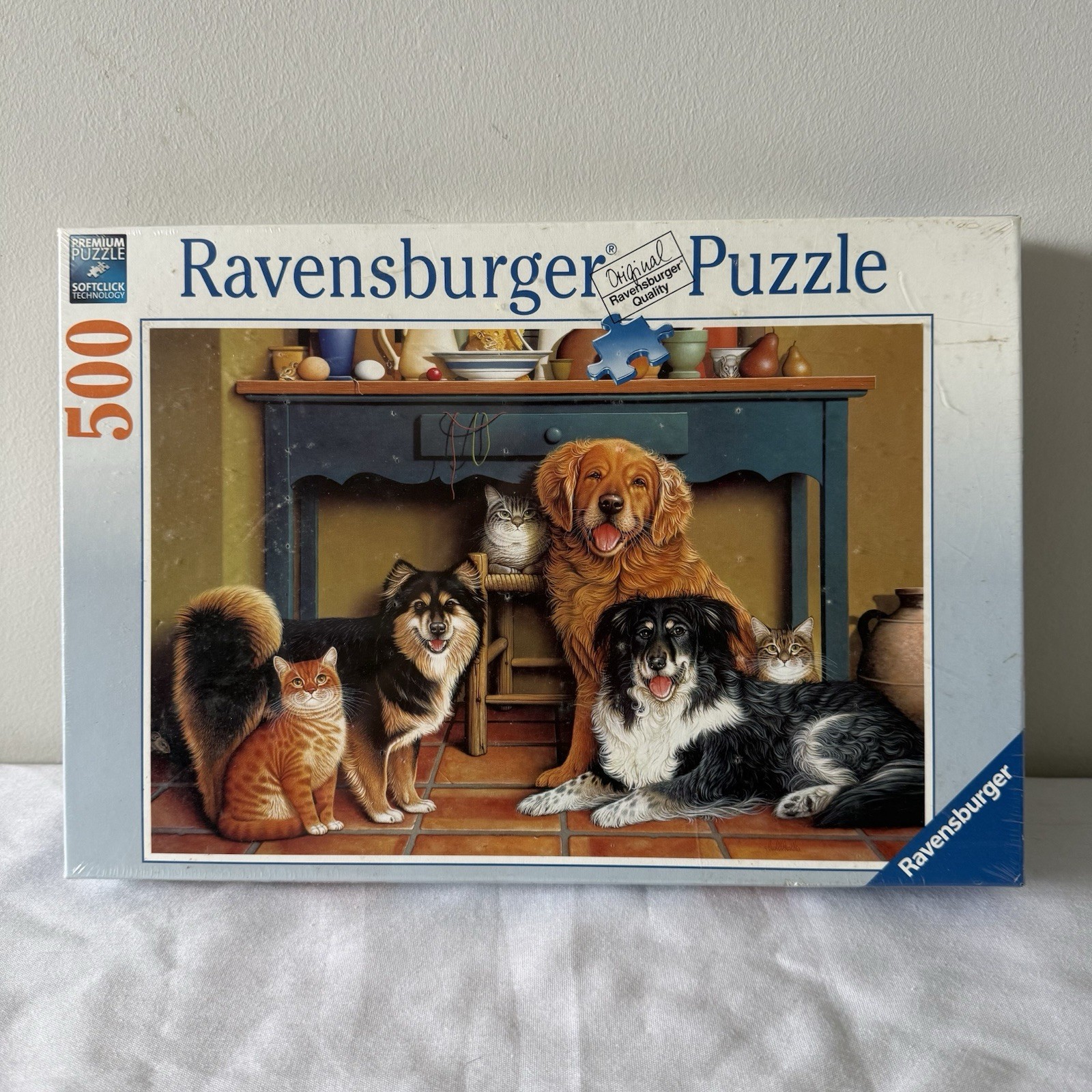 Ravensburger Say Cheese Dog Cat 500 Piece Jigsaw Puzzle 2010 No. 141067 New