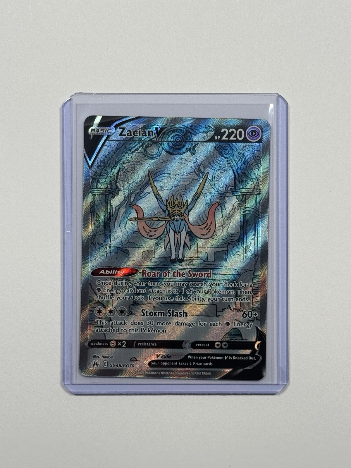 2023 POKEMON SWSH CROWN ZENITH #GG48 FULL ART ZACIAN V 2023 POKEMON SWSH CROWN ZENITH #GG48 FULL ART ZACIAN V