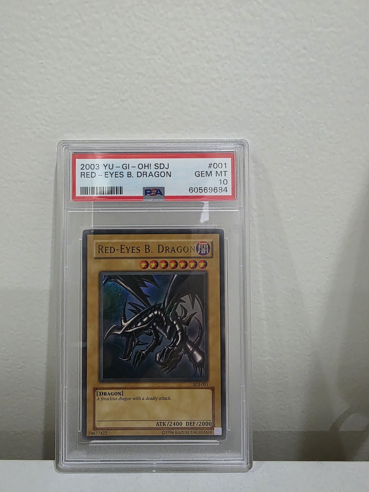 Yu-Gi-Oh 2002 Red-Eyes Black Dragon SDJ Starter Deck Joey PSA GEM MT 10 POP 68