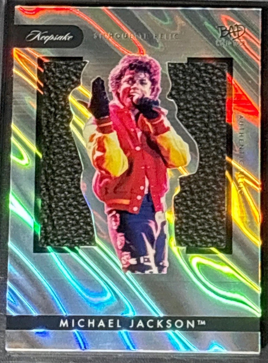 2025 Keepsake Michael Jackson Bad World Tour LEATHER Jacket Relic (#264) 13/17 2025 Keepsake Michael Jackson Bad World Tour LEATHER Jacket Relic (#264) 13/17