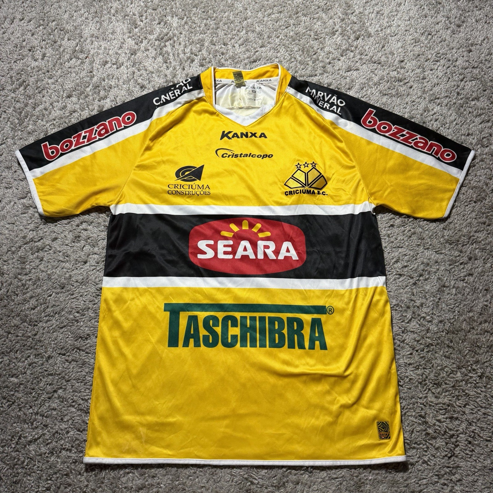 Criciuma EC Football Soccer Brazil Jersey Shirt 2012 Third Kit Rare Medium Kanxa Criciuma EC Football Soccer Brazil Jersey Shirt 2012 Third Kit Rare Medium Kanxa