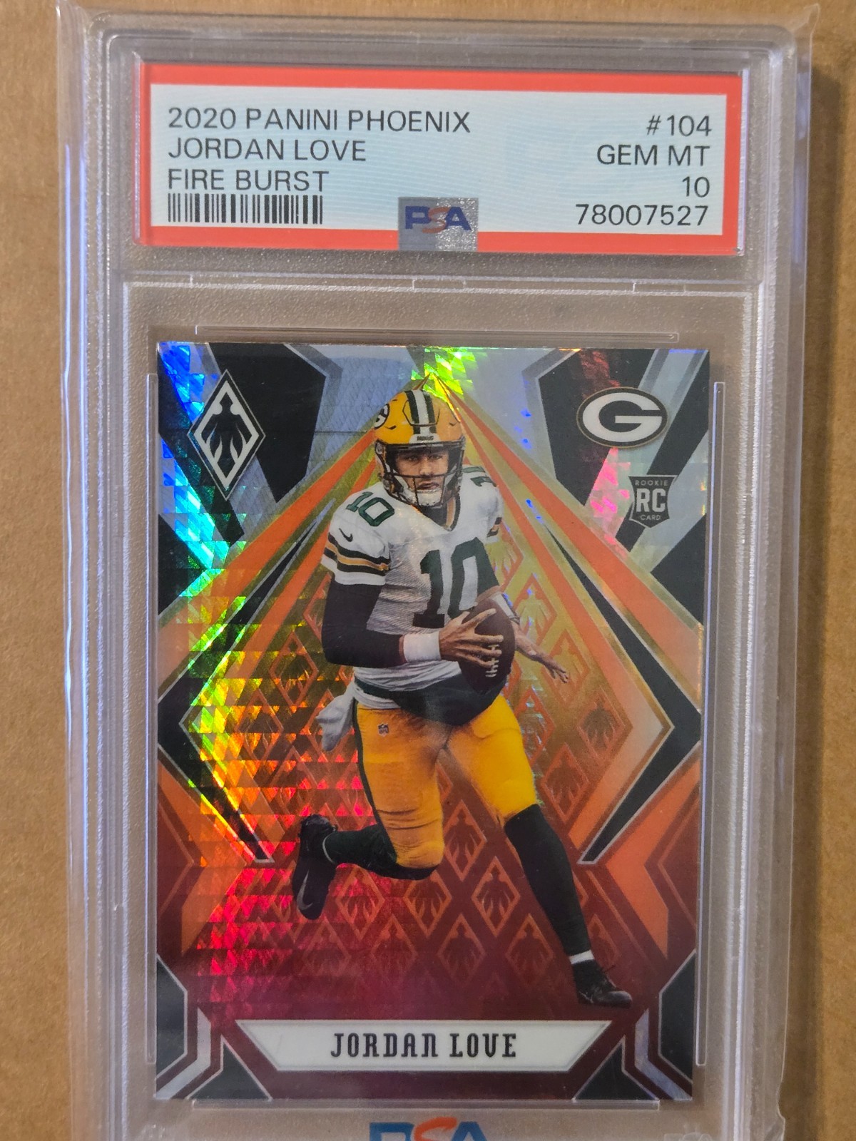 2020 Phoenix JORDAN LOVE - Fire Burst #104 PSA 10 GEM MINT RC Rookie Packers 2020 Phoenix JORDAN LOVE - Fire Burst #104 PSA 10 GEM MINT RC Rookie Packers