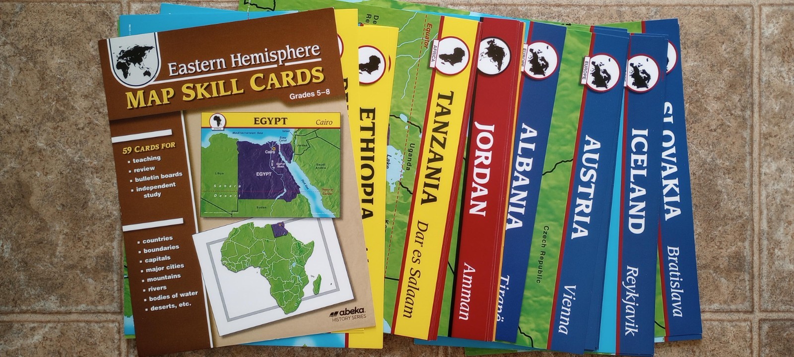 Abeka Eastern Hemisphere Map Skill Cards Grades 5-8 Abeka Eastern Hemisphere Map Skill Cards Grades 5-8