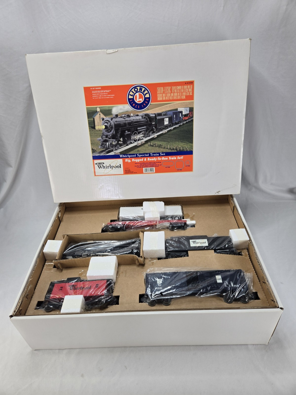 Lionel 31949 Whirlpool Special Freight Set New In Box Never Ran 0-27 Gauge Lionel 31949 Whirlpool Special Freight Set New In Box Never Ran 0-27 Gauge