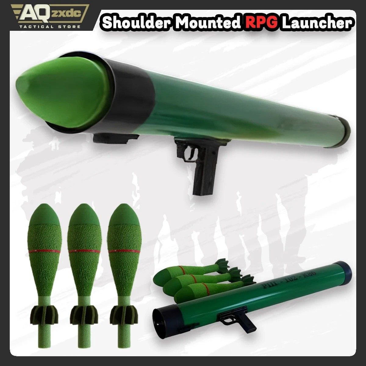 Airsoft RPG Rocket Launcher - Shoulder-Fired Bazooka Toy - Long Range RPG