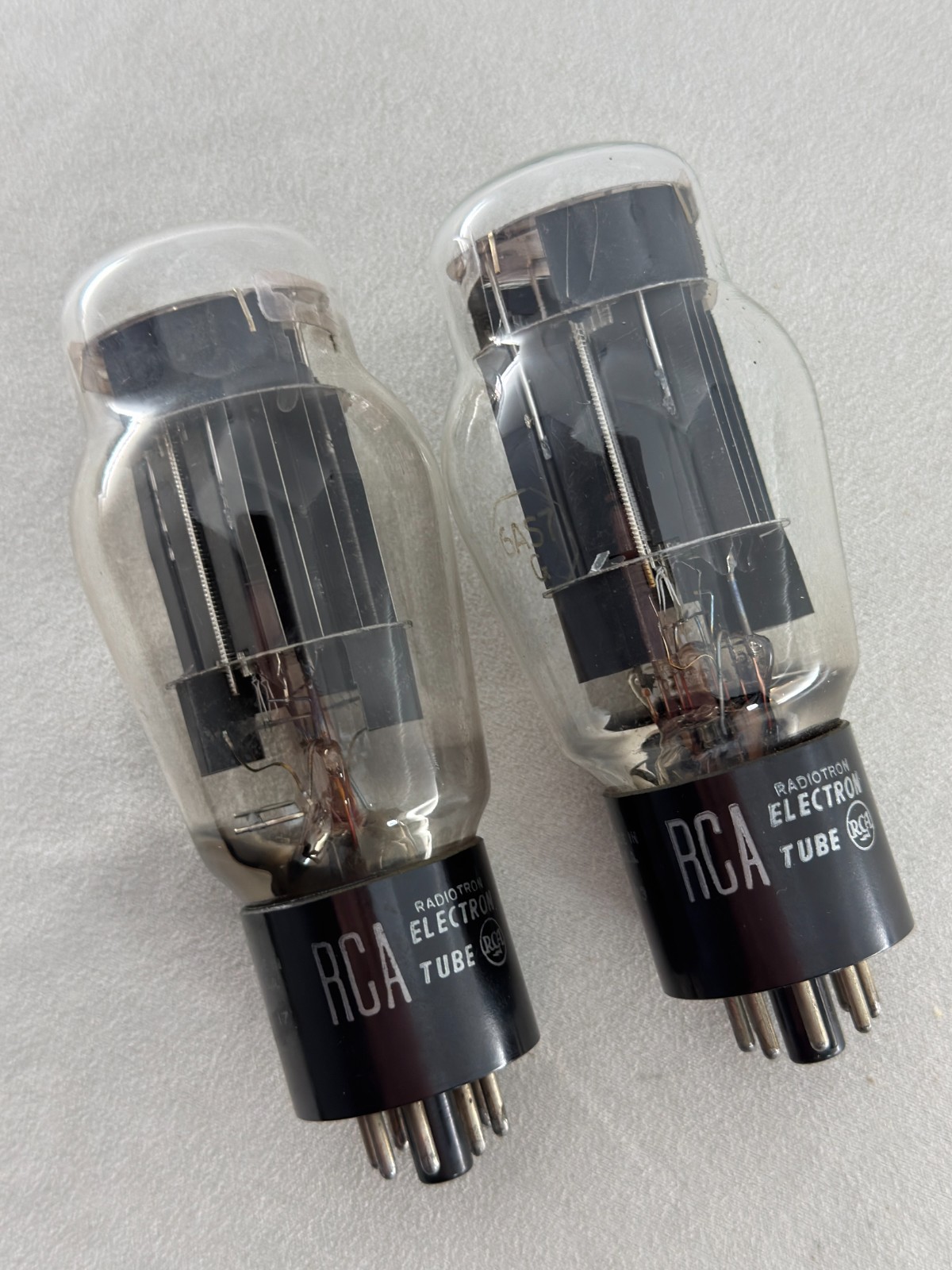 (2)  RCA 6AS7G Power Tubes Black Plates Tests Strong Amplitrex