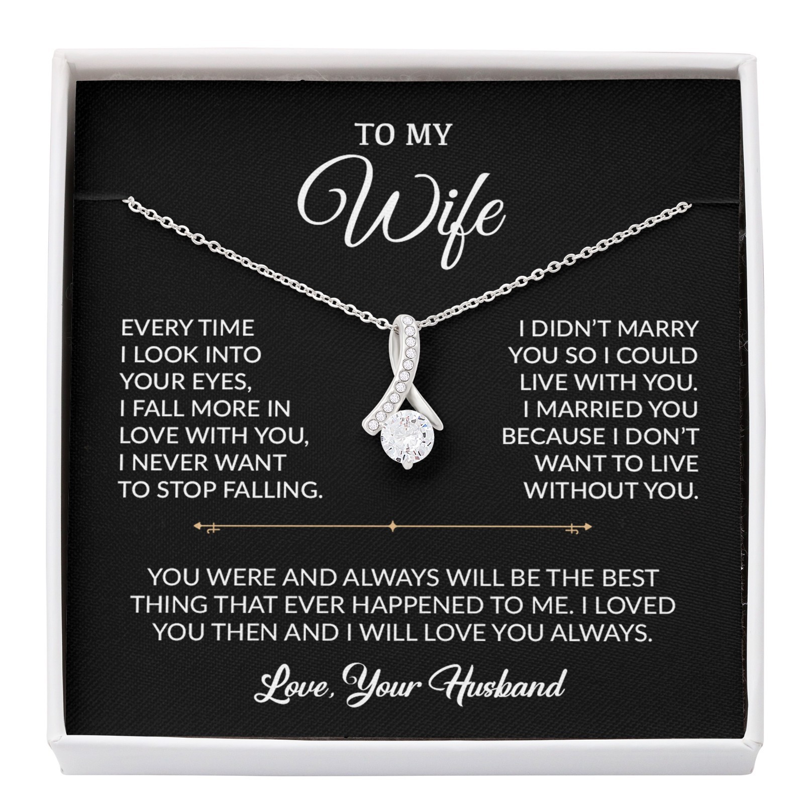To My Wife Necklace, Gift For Wife, Anniversary Gift For Wife, Necklace For Wife