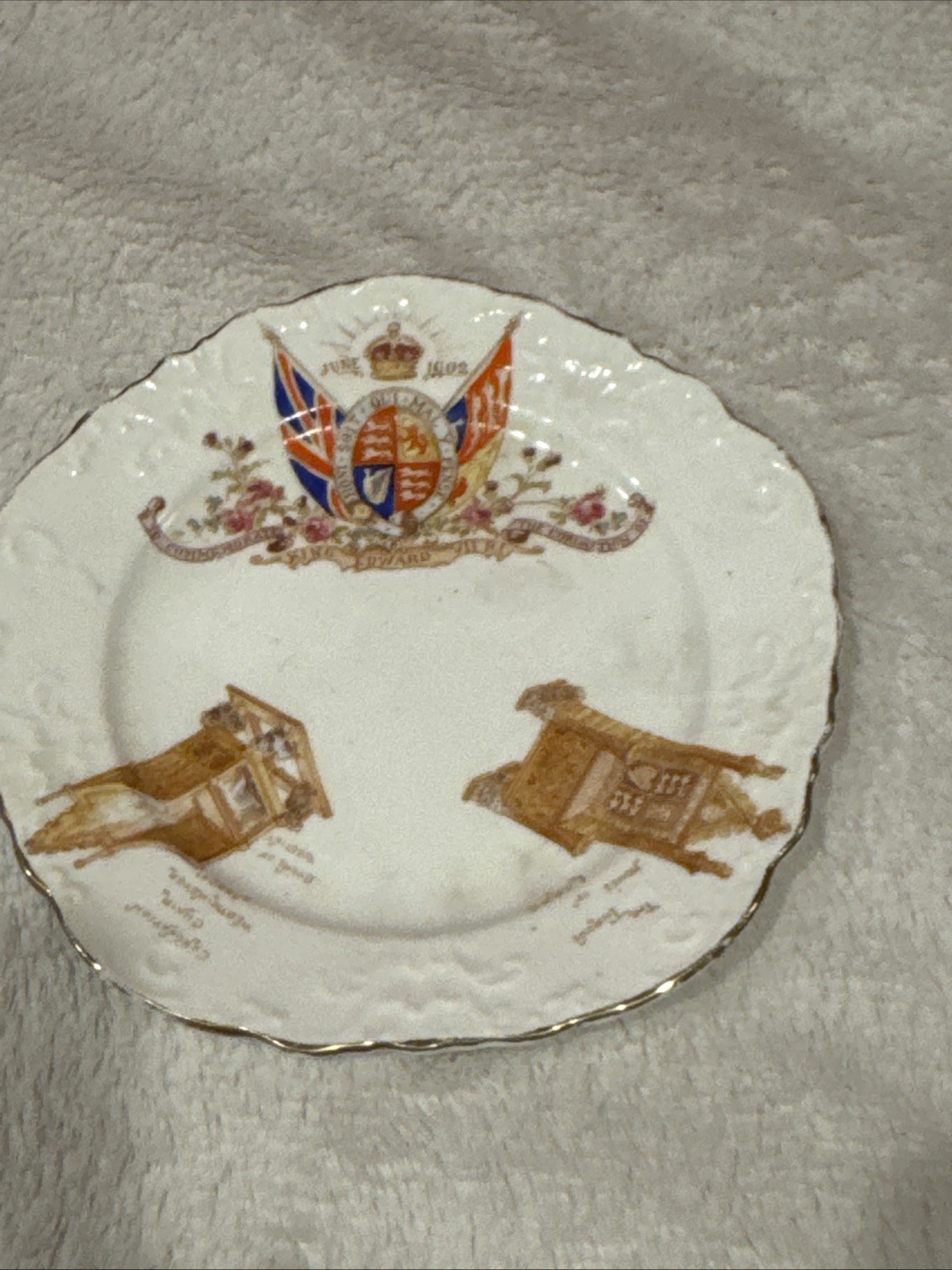 AYNSLEY KING EDWARD VII CORONATION 1902 COMMEMORATIVE PLATE