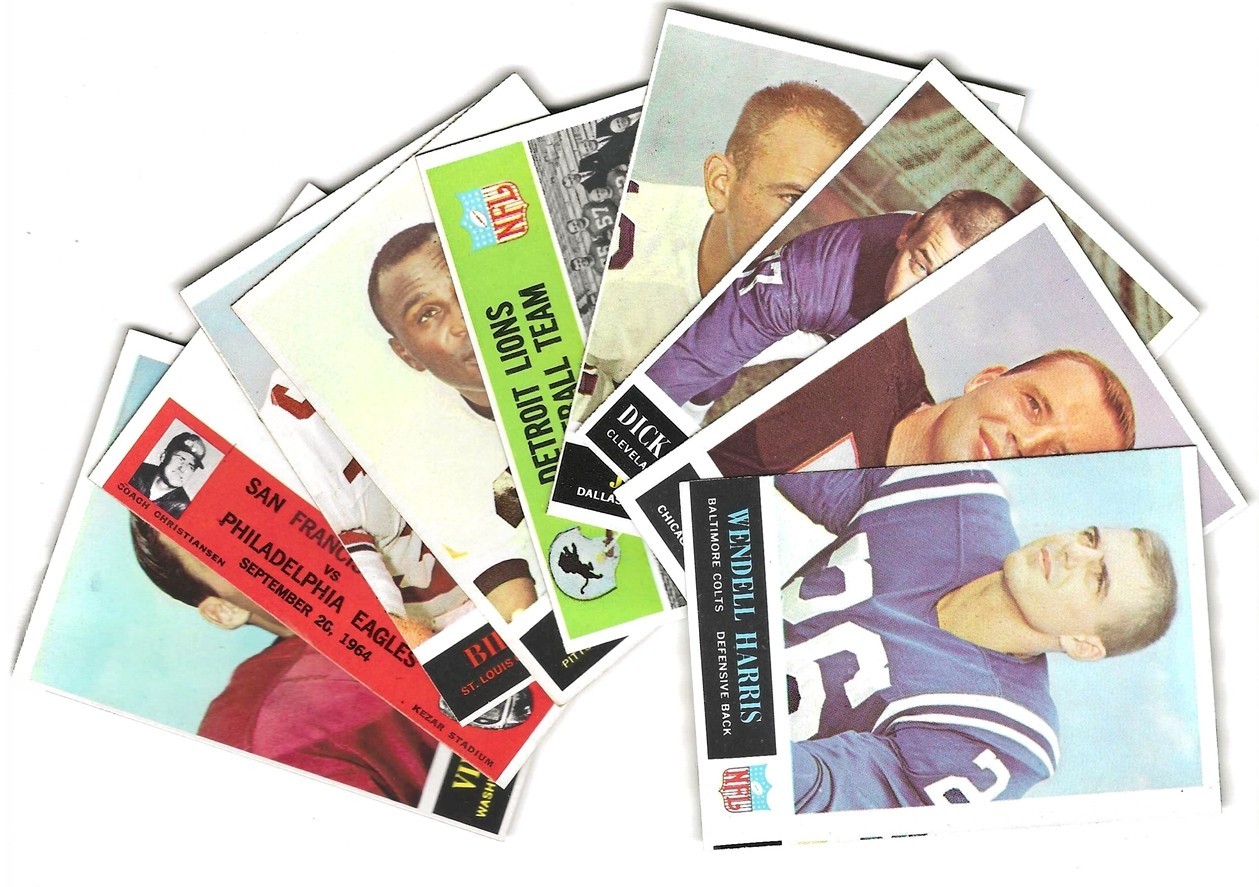 1965 PHILADELPHIA FOOTBALL CARD SINGLES *** $1.20 EACH+ ***$3 MINIMUM***