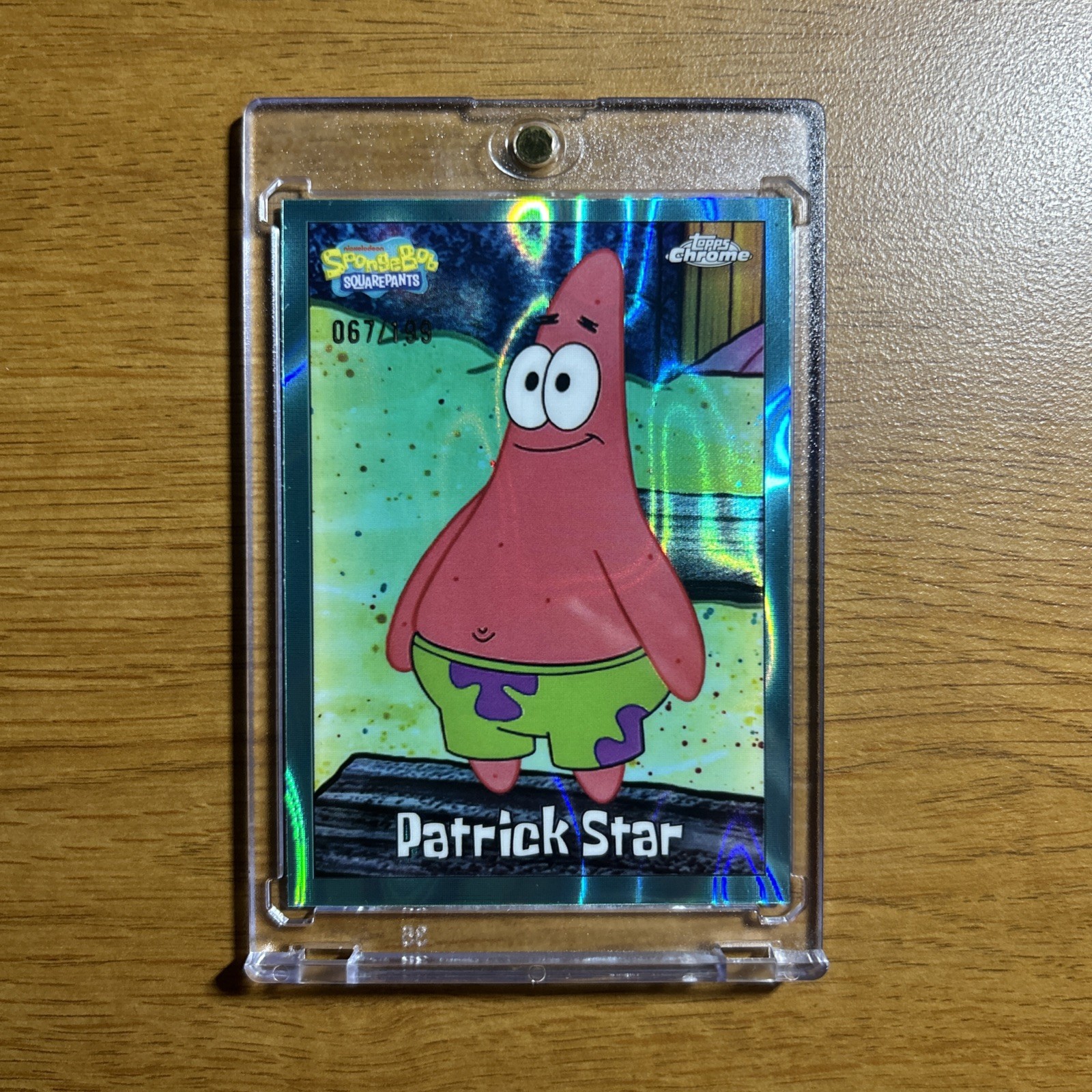 2025 Topps Chrome 24 Patrick Star Aqua Lava Refractor /199 2025 Topps Chrome 24 Patrick Star Aqua Lava Refractor /199