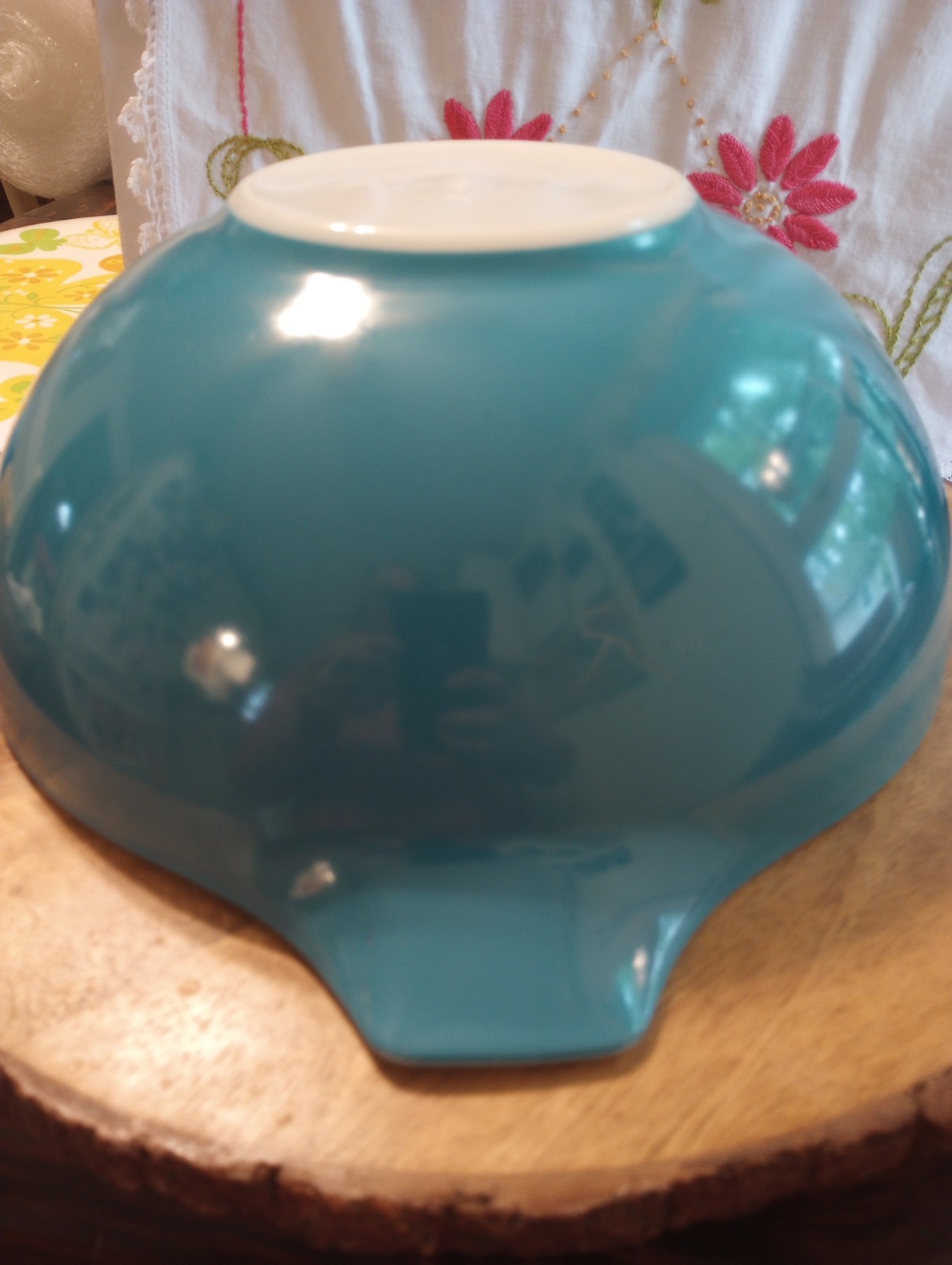VTG Pyrex #444 Horizon Blue Cinderella Mixing Bowl 