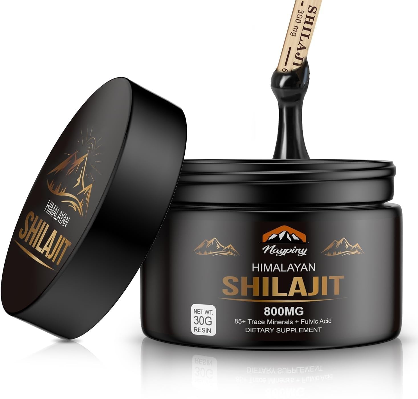 Shilajit Pure Himalayan Organic Resin - 800mg Gold Grade Shilajit Resin with Ful Shilajit Pure Himalayan Organic Resin - 800mg Gold Grade Shilajit Resin with Ful