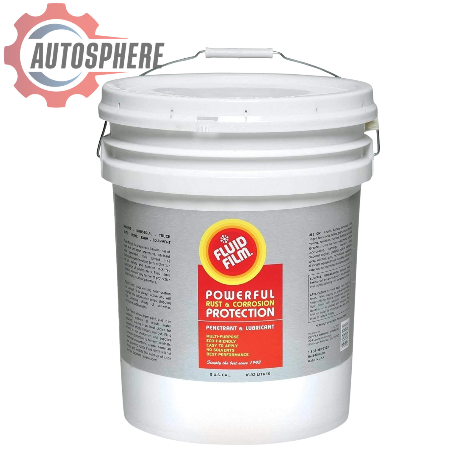 Fluid Film Rust Corrosion Protection Penetrant Lubricant 5 Gallon Pail