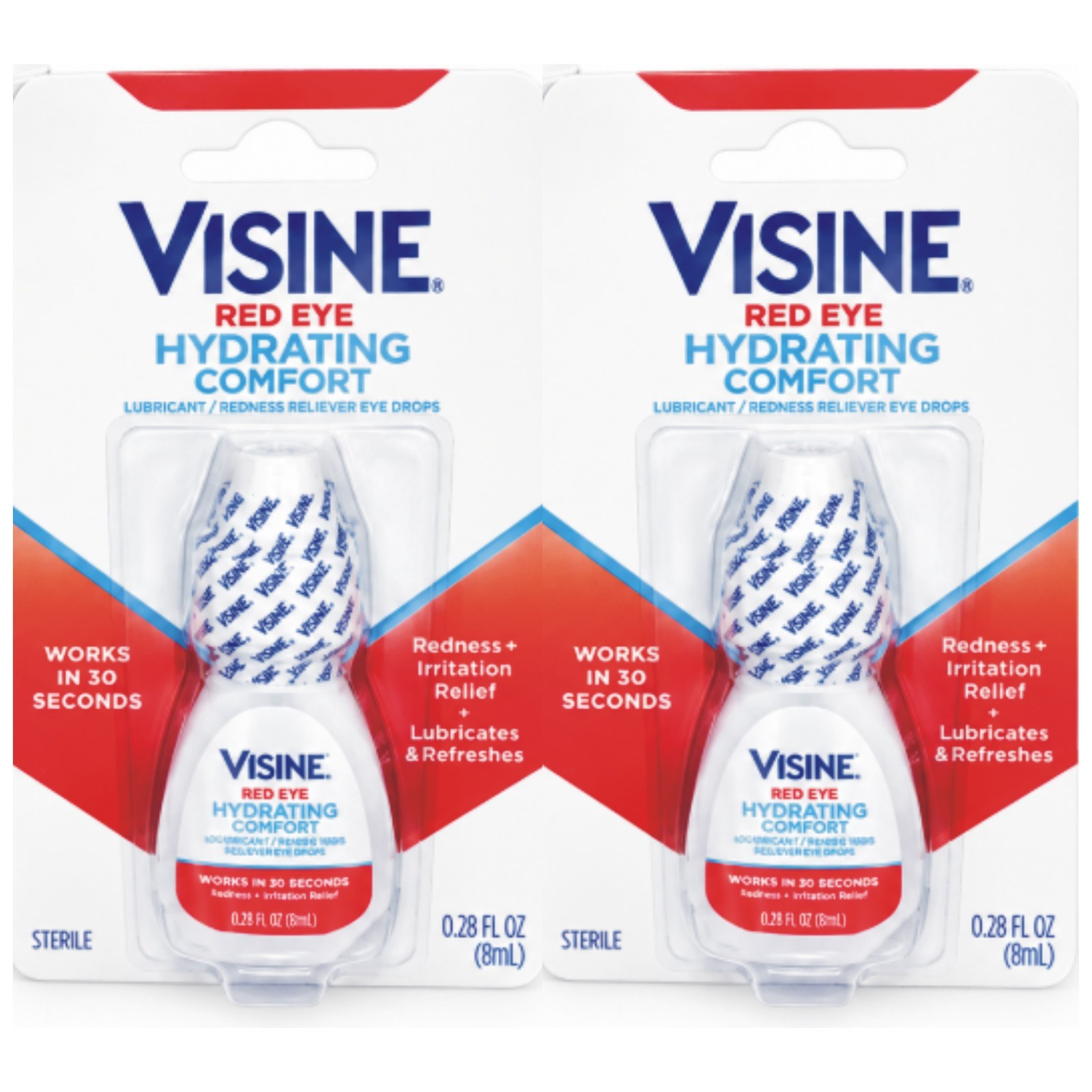 Visine Redness Relief Irritation Eye Drops Advanced Lubricant, 0.28 fl oz