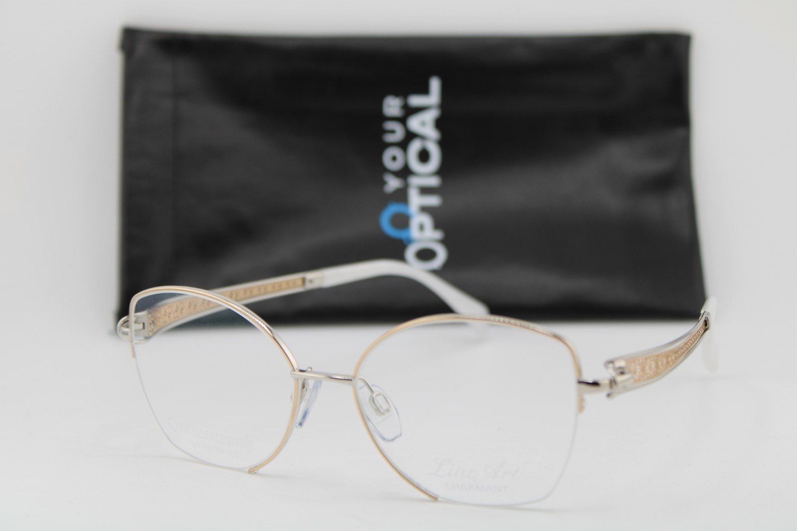 NEW LINE ART CHARMANT XL2150 GW GOLD WHITE TITANIUM AUTHENTIC EYEGLASSES 51-16