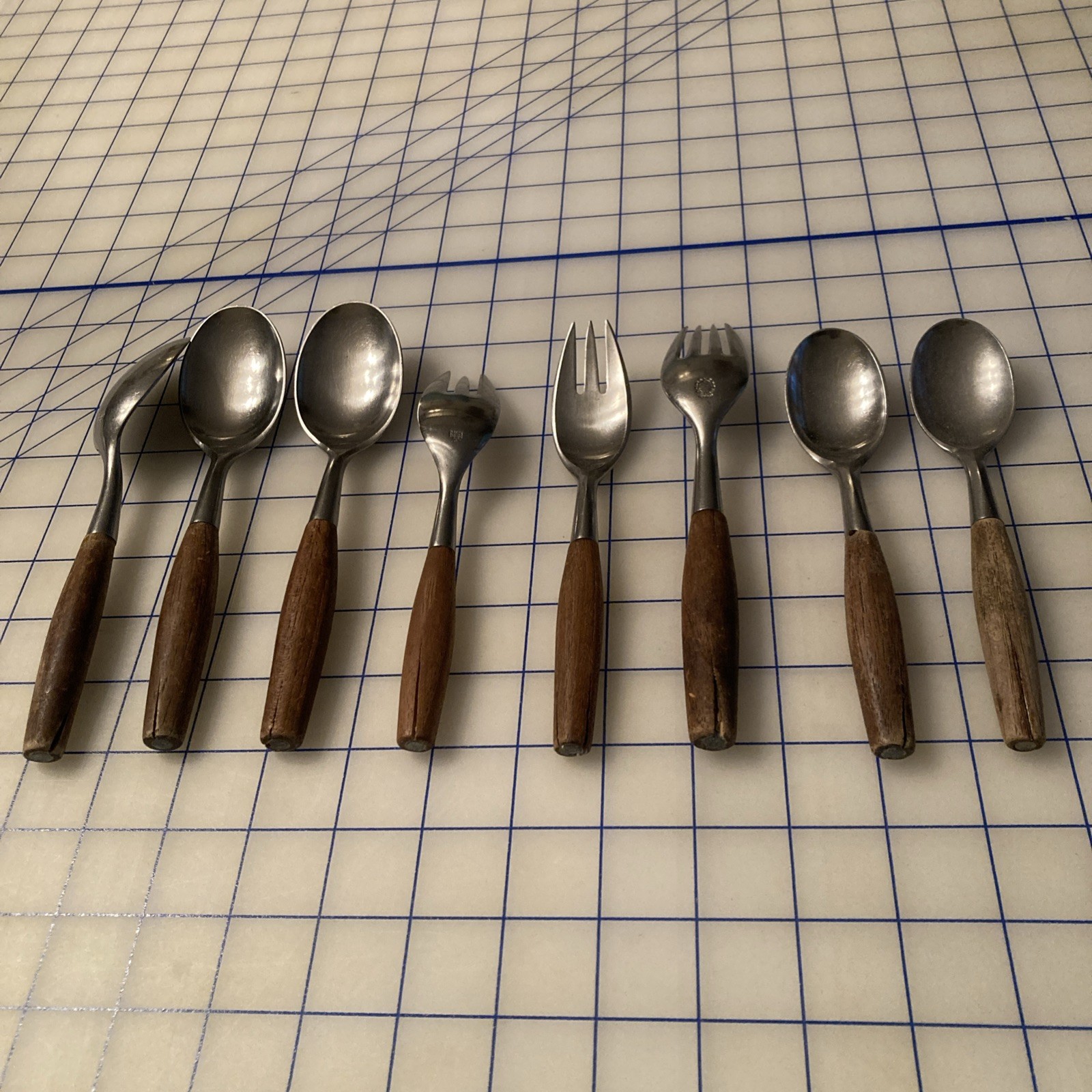 *Split Handles* 8 Pieces Dansk Fjord Flatware Read Description Vintage Germany *Split Handles* 8 Pieces Dansk Fjord Flatware Read Description Vintage Germany