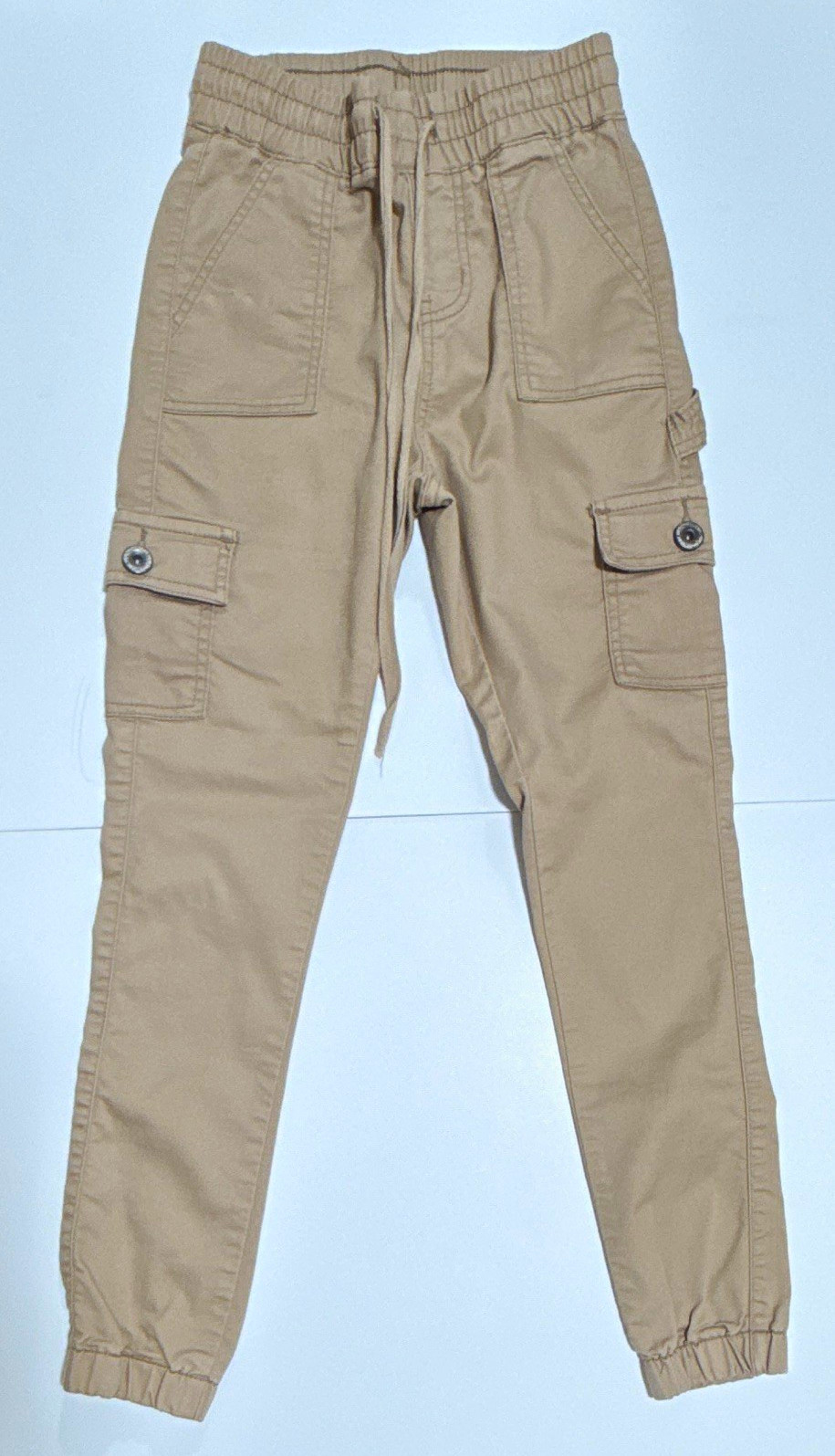 Lilac Sunset Women’s Beige Cargo Pants 0 Tapered Leg Cotton Pockets Regular