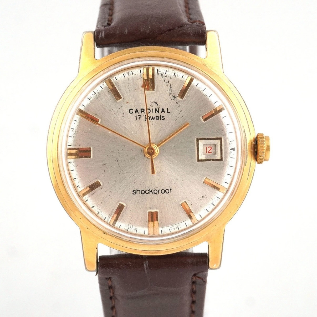 Poljot CARDINAL Gold Plated 1 MChZ Vintage Soviet USSR Mechanical Wristwatch