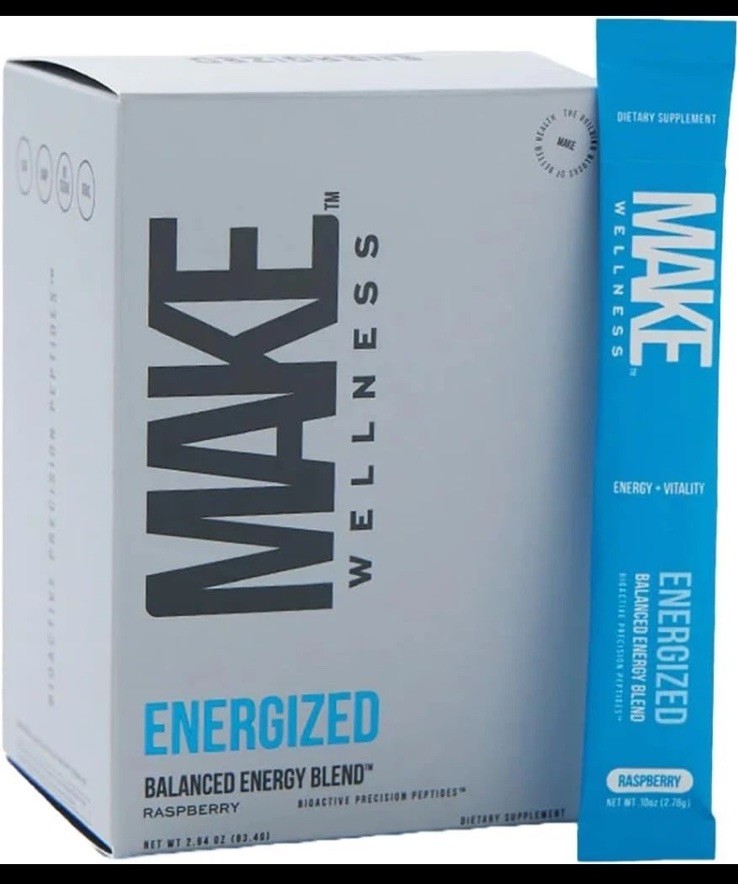 Make Wellness Energized Balanced Energy & Focus Drink Mix Raspberry 30 Servings