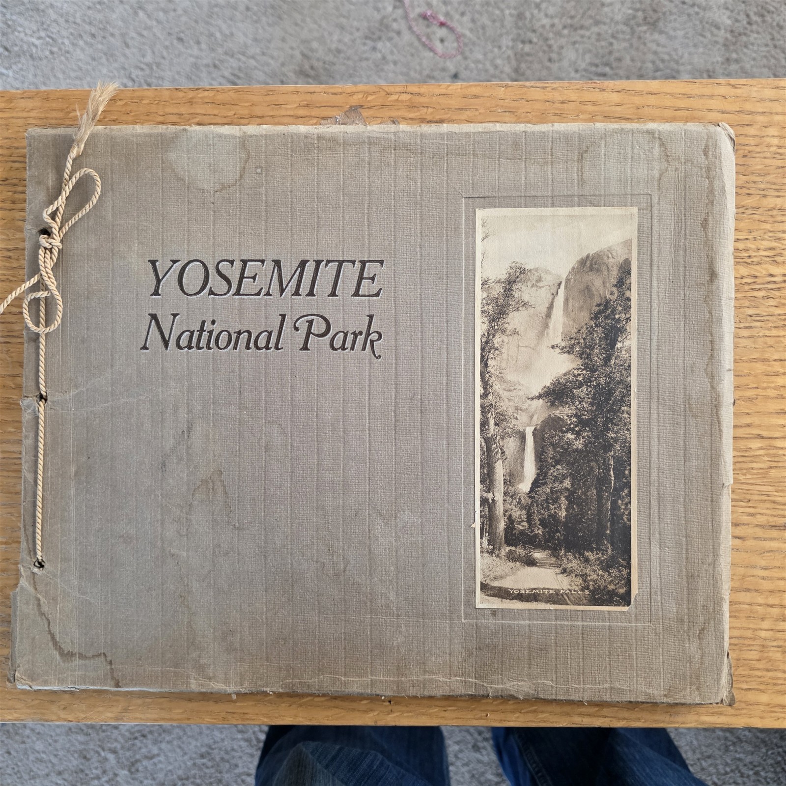 Yosemite National Park Antique Book Print Portfolio c 1915, Large Photogravures