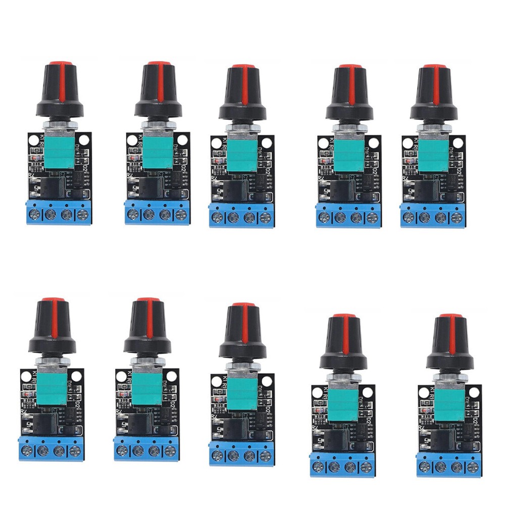 10PCS 5V-16V 10A Variable Voltage Regulator PWM DC Motor Speed Controller Switch
