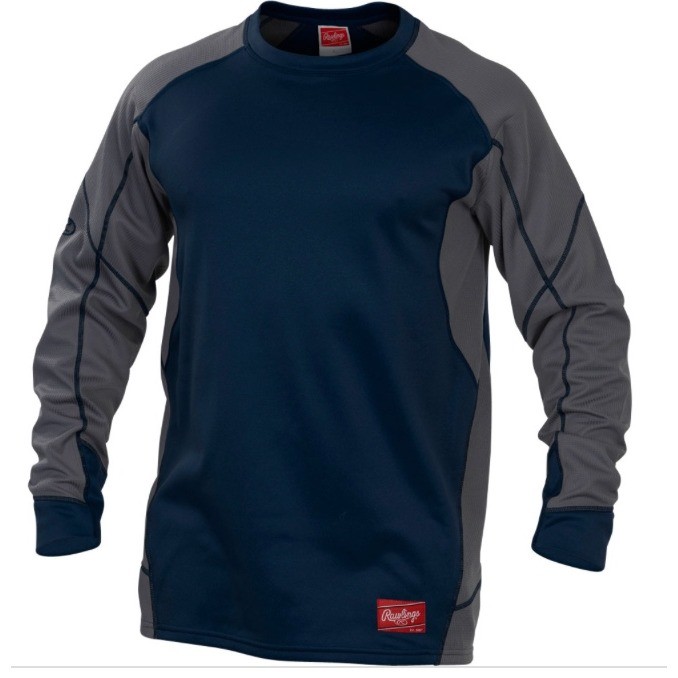 Rawlings Fleece Pullover Mens XL Navy Blue New UDFP4-N-91 Training Baseball Top