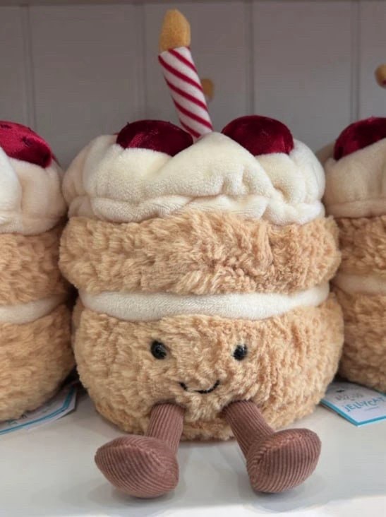 Jellycat Amuseables Birthday Cake Plush Soft Toy Collectible NWT Dust Bag