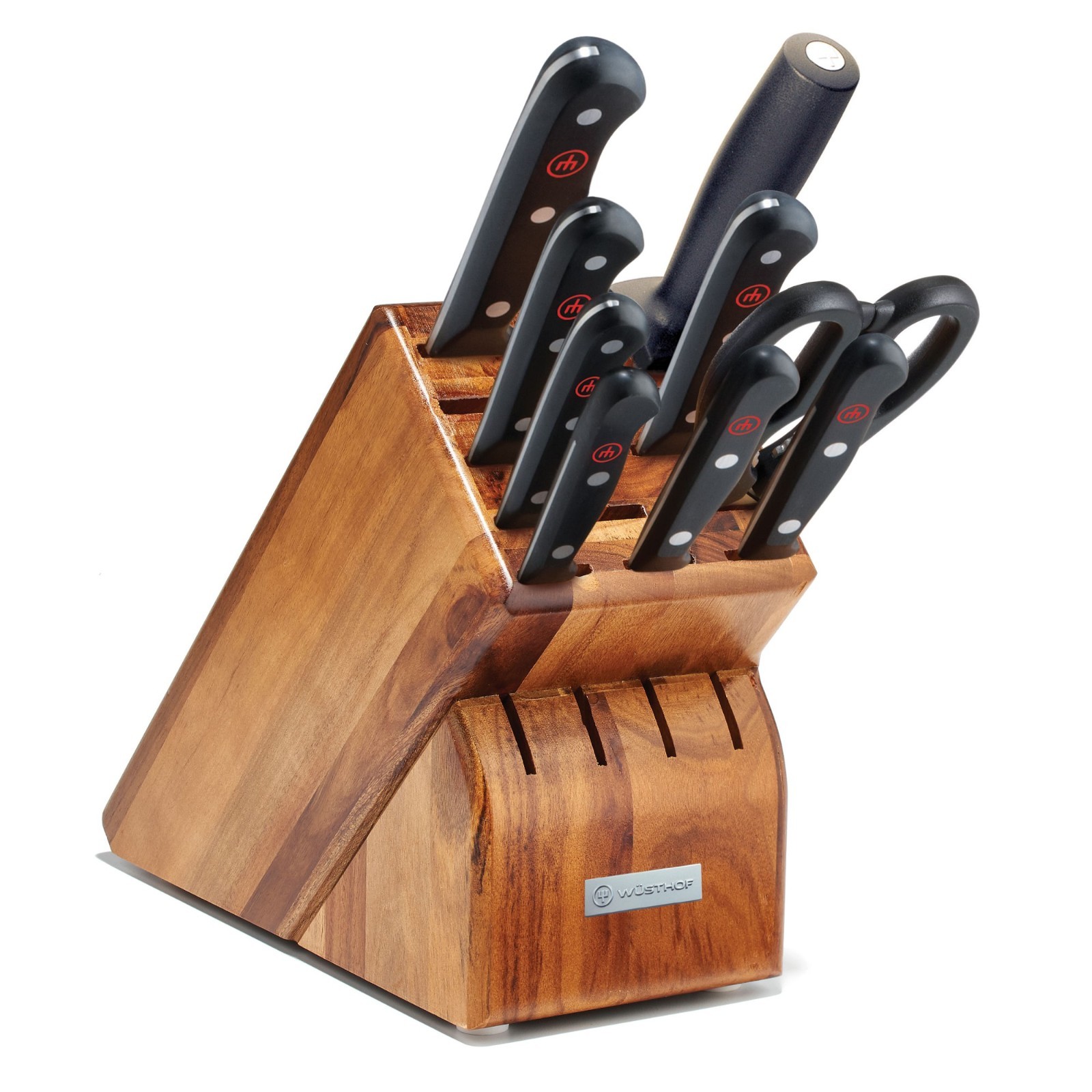 Wusthof Gourmet 10 Piece Knife Block Set Acacia Brand New Sealed