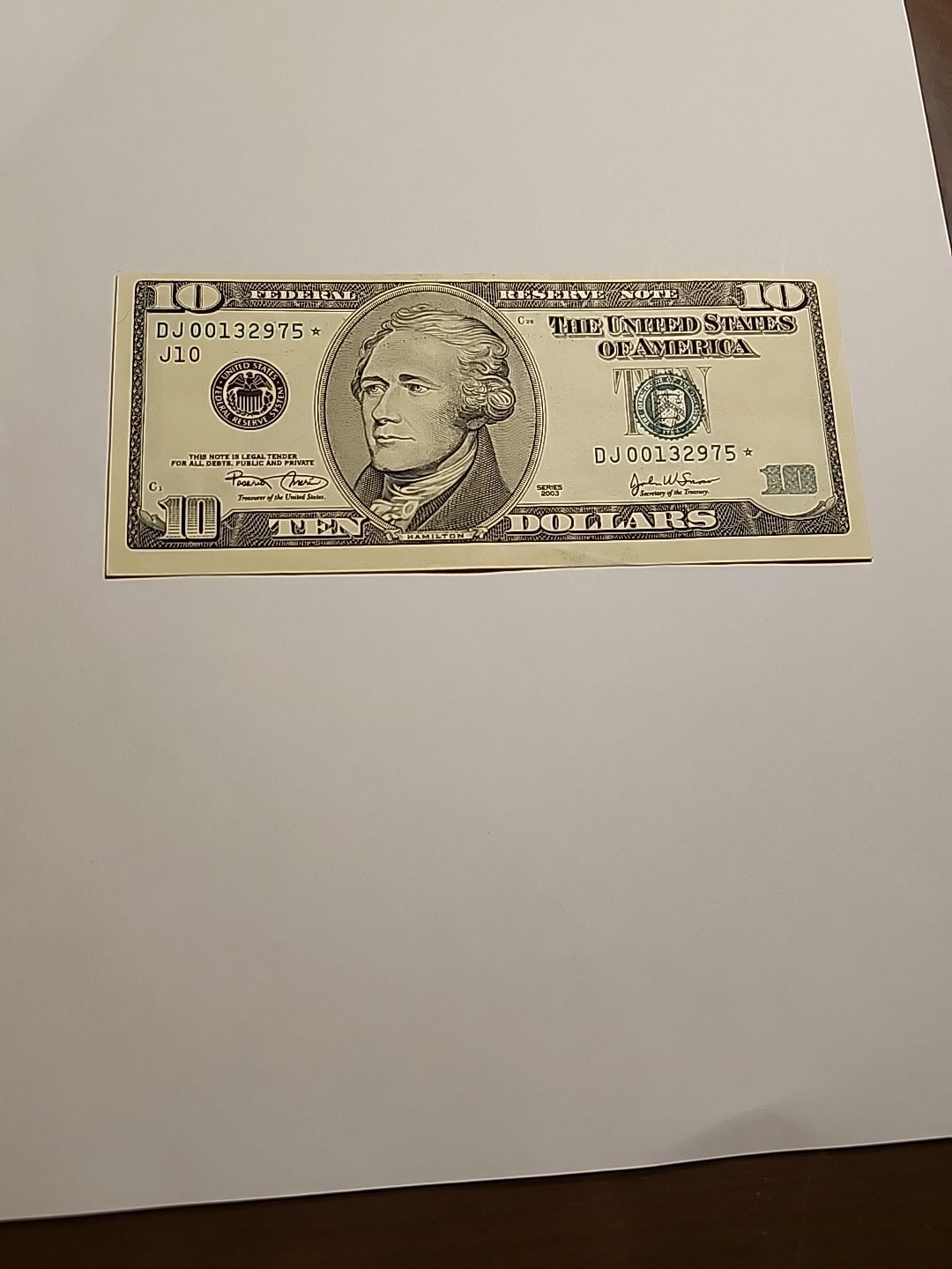 Rare LOW # Uncirculated $10 Fed.Reserve Note Rare LOW # Uncirculated $10 Fed.Reserve Note
