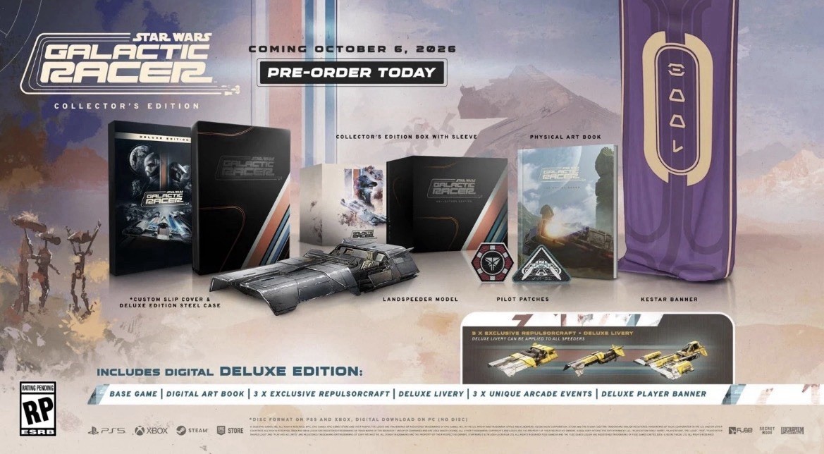 Star Wars Galactic Racer: Collector\'s Edition - PlayStation 5 PS5 PRESALE 10/6