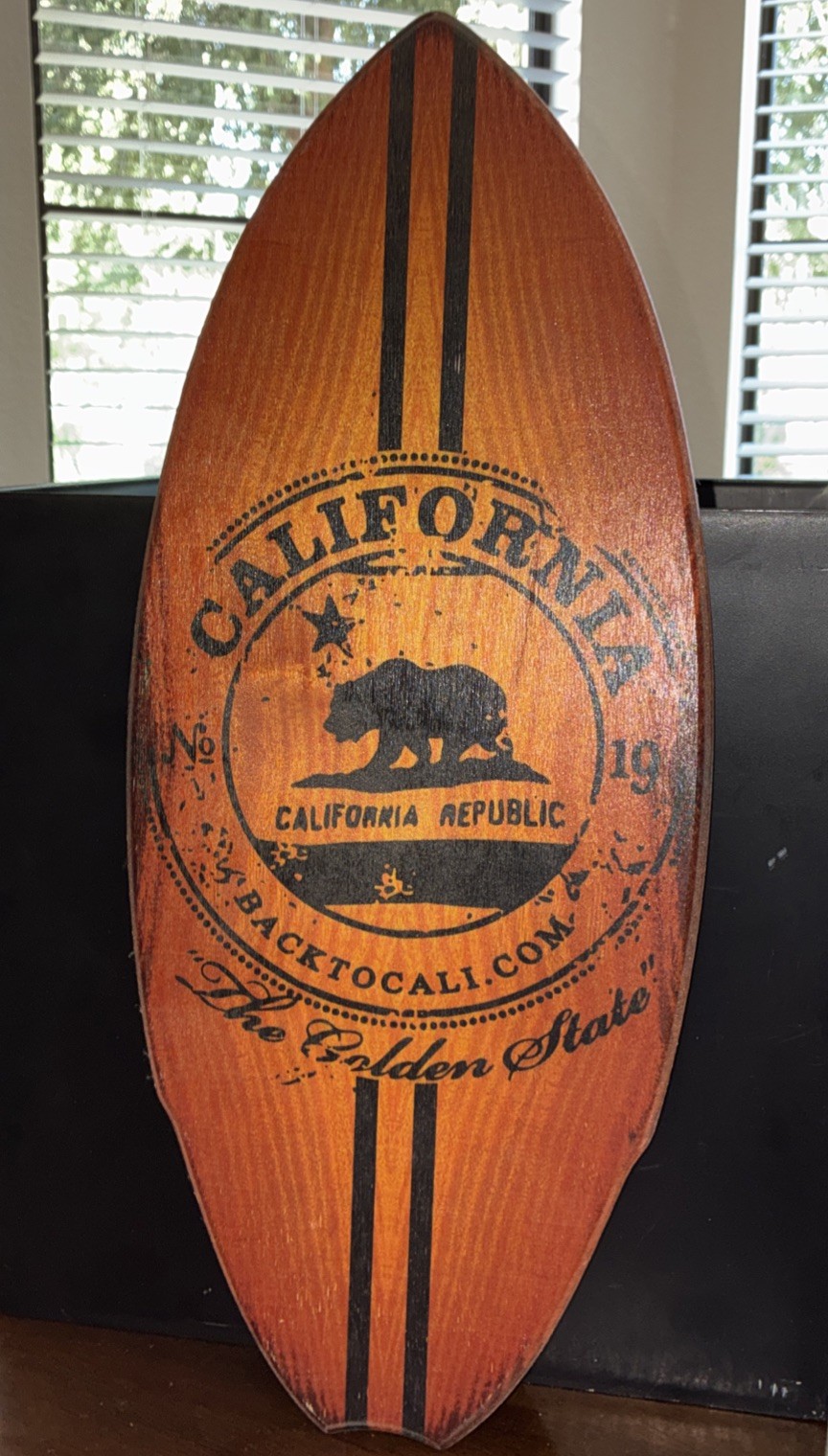 CYAINCALIFORNIA  Mini Surfboard Doublesided. Carlsbad, CA & CA Republic.Handmade