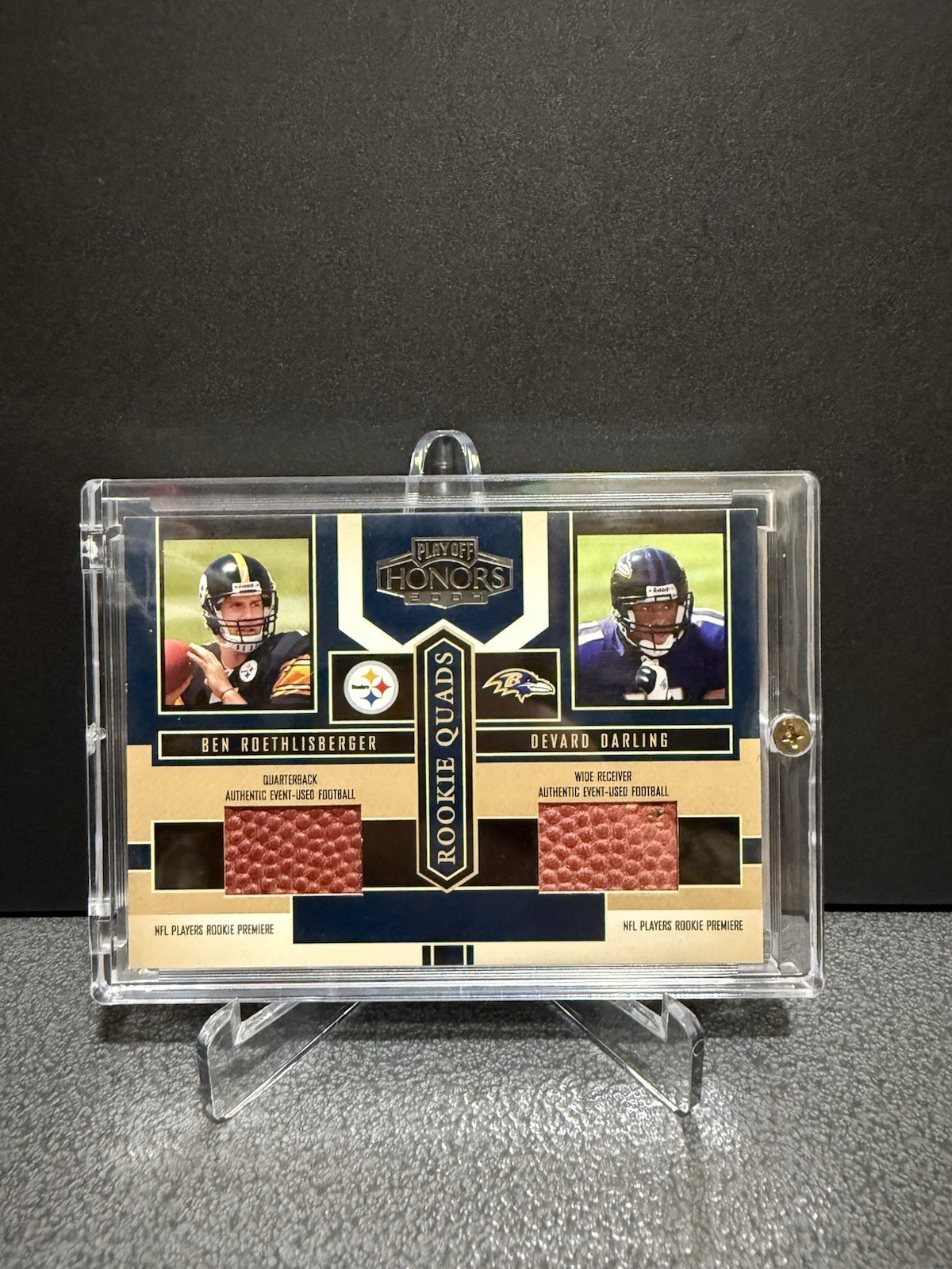 Donruss Playoff 2004 Honors Rookie Quads Event-Used Football Card 34/75