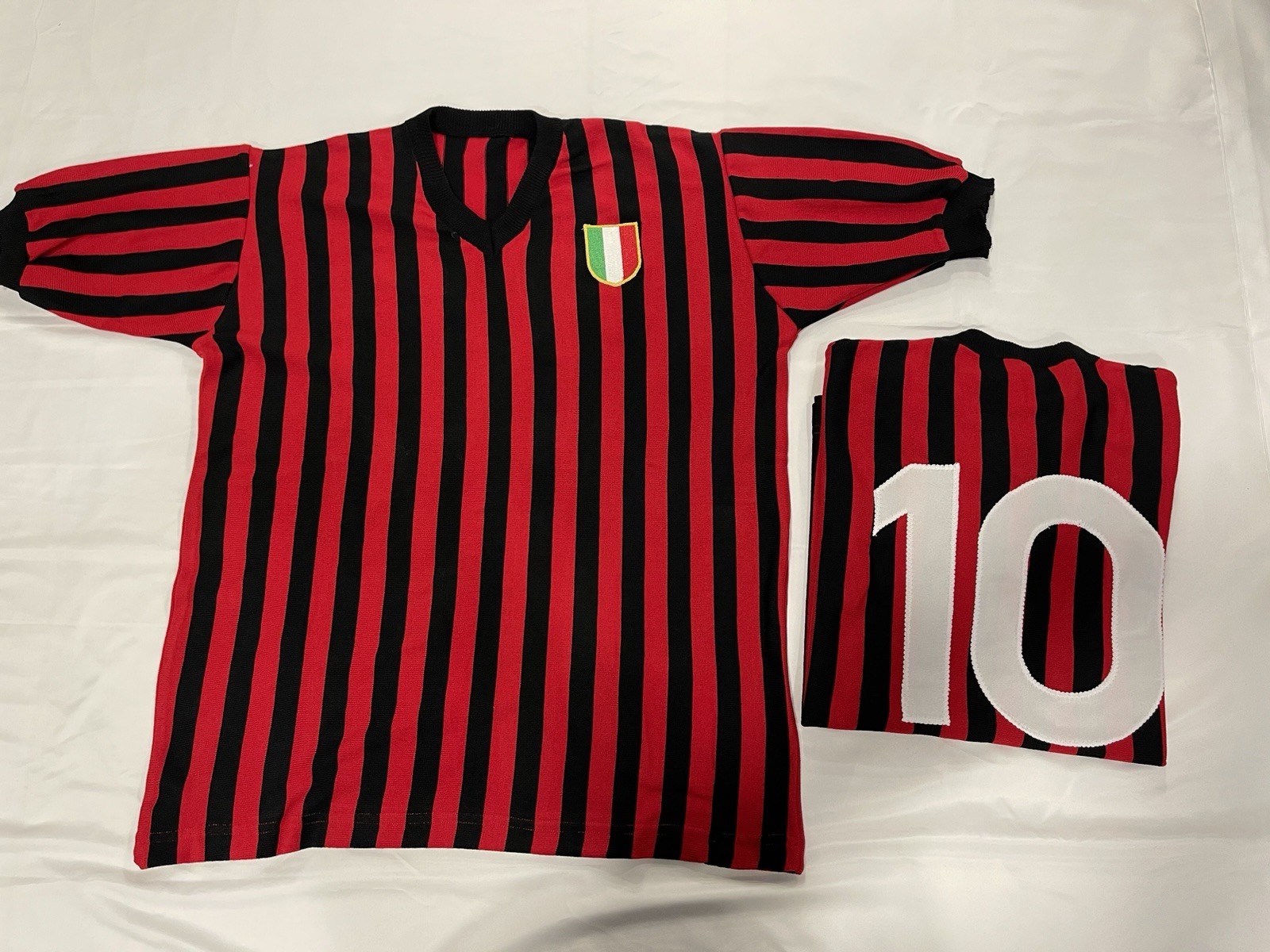 MILAN GIANNI RIVERA N° 10 Football Jersey Vintage 1968/69 Lanetta Acrylic