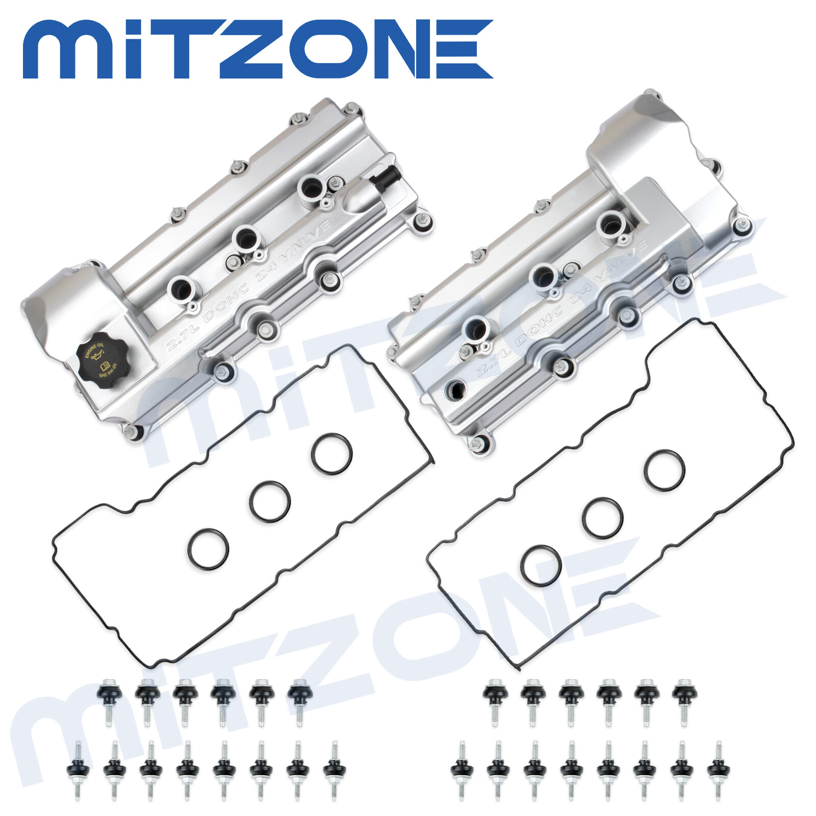 Left & Right ALUMINUM Valve Cover Set for 07-10 Chrysler Sebring 300 Dodge 2.7L Left & Right ALUMINUM Valve Cover Set for 07-10 Chrysler Sebring 300 Dodge 2.7L