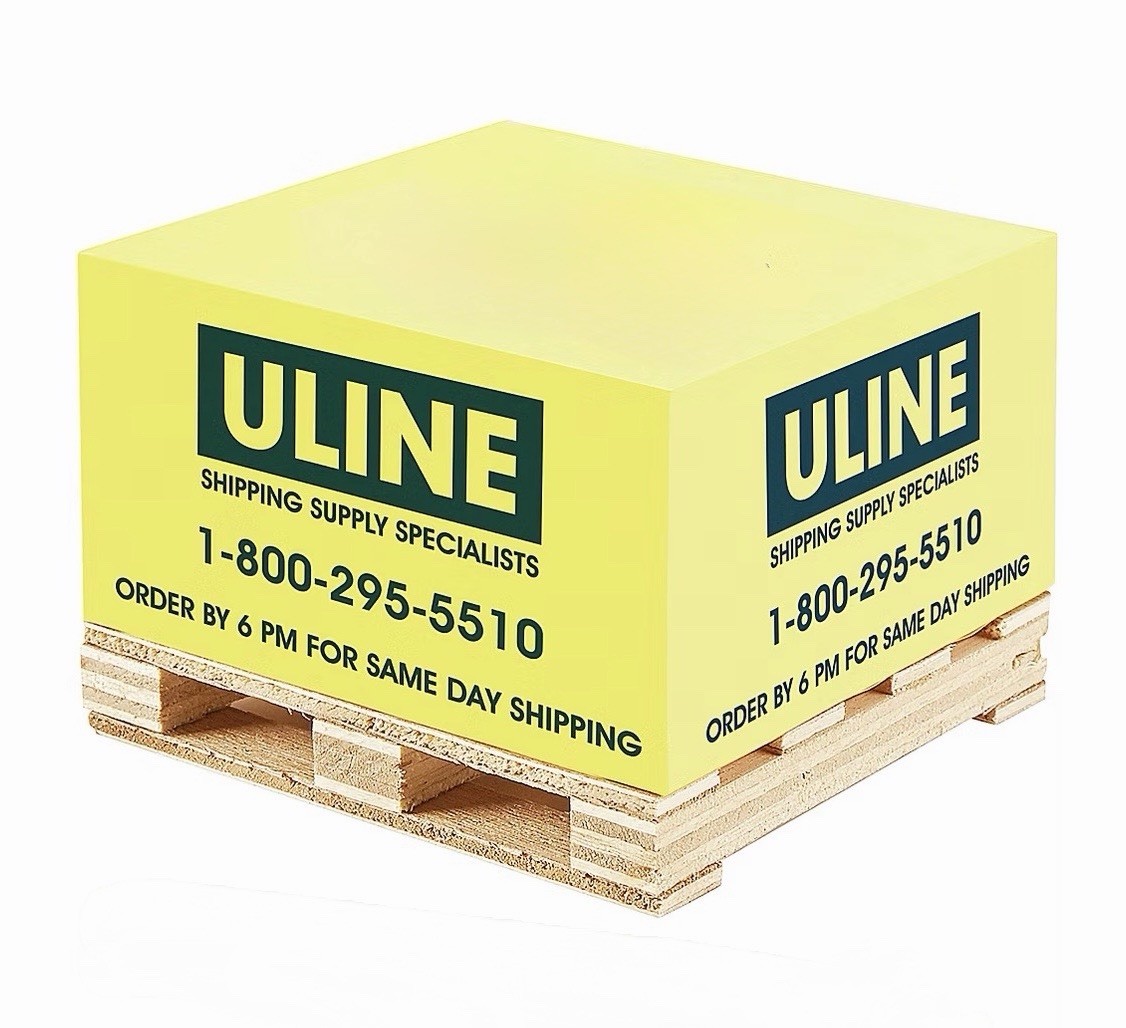 Uline Shipping Supplies Sticky Notes On Mini Pallet 500 Sheets Rare New Promo K1