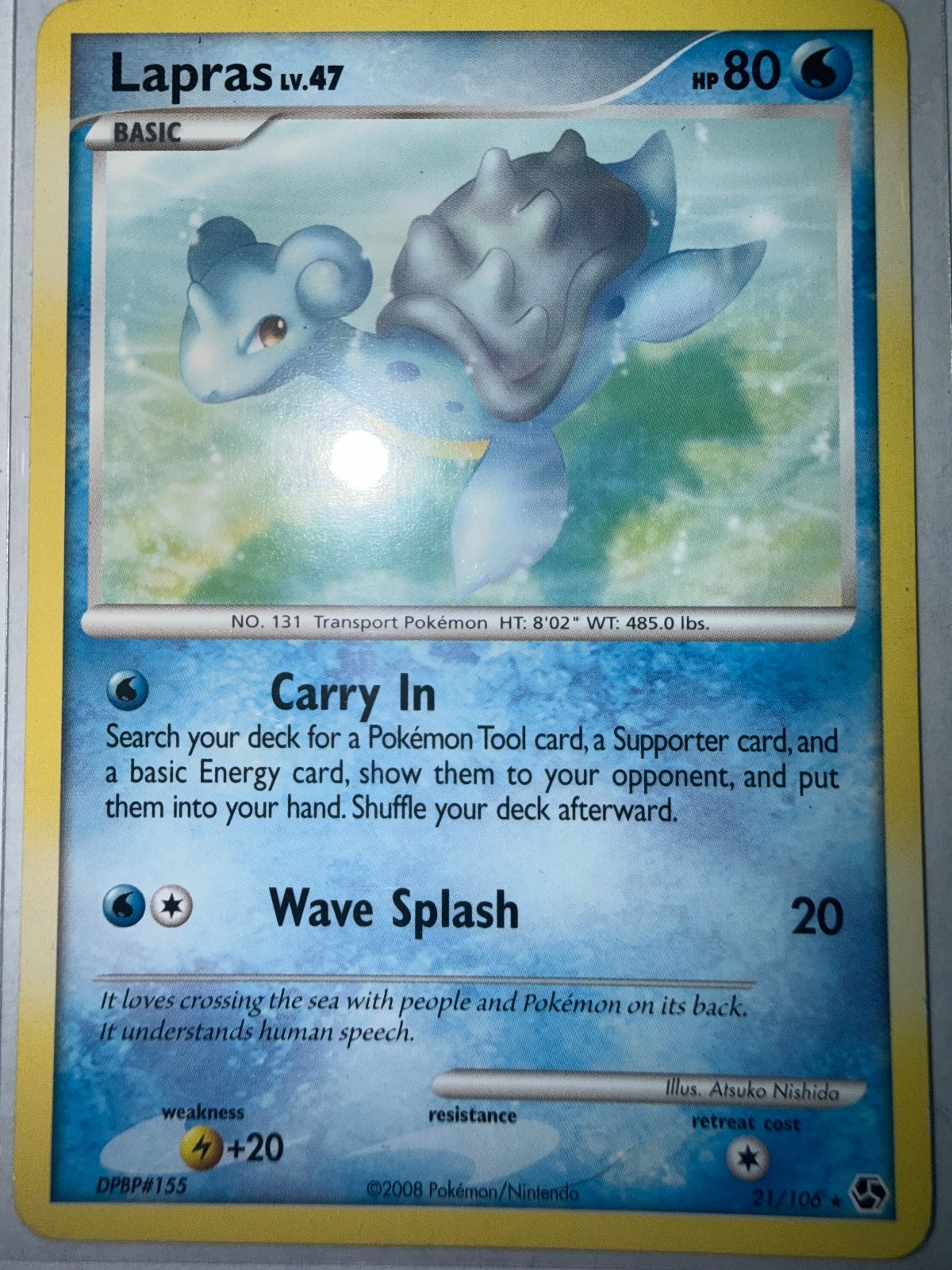 Lapras Rare Great Encounters 21/106 MP Lapras Rare Great Encounters 21/106 MP