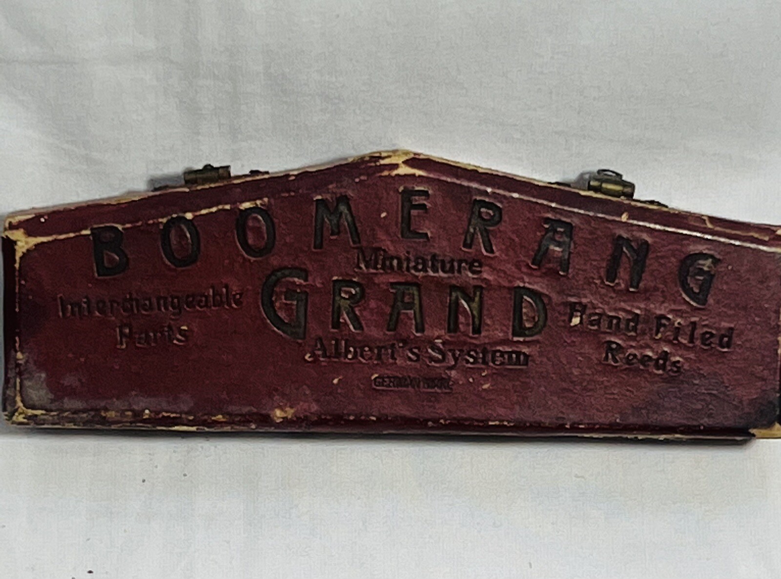 Vintage Boomerang Harmonica Case Only by Albert\'s, c.1920s German Made Rare
