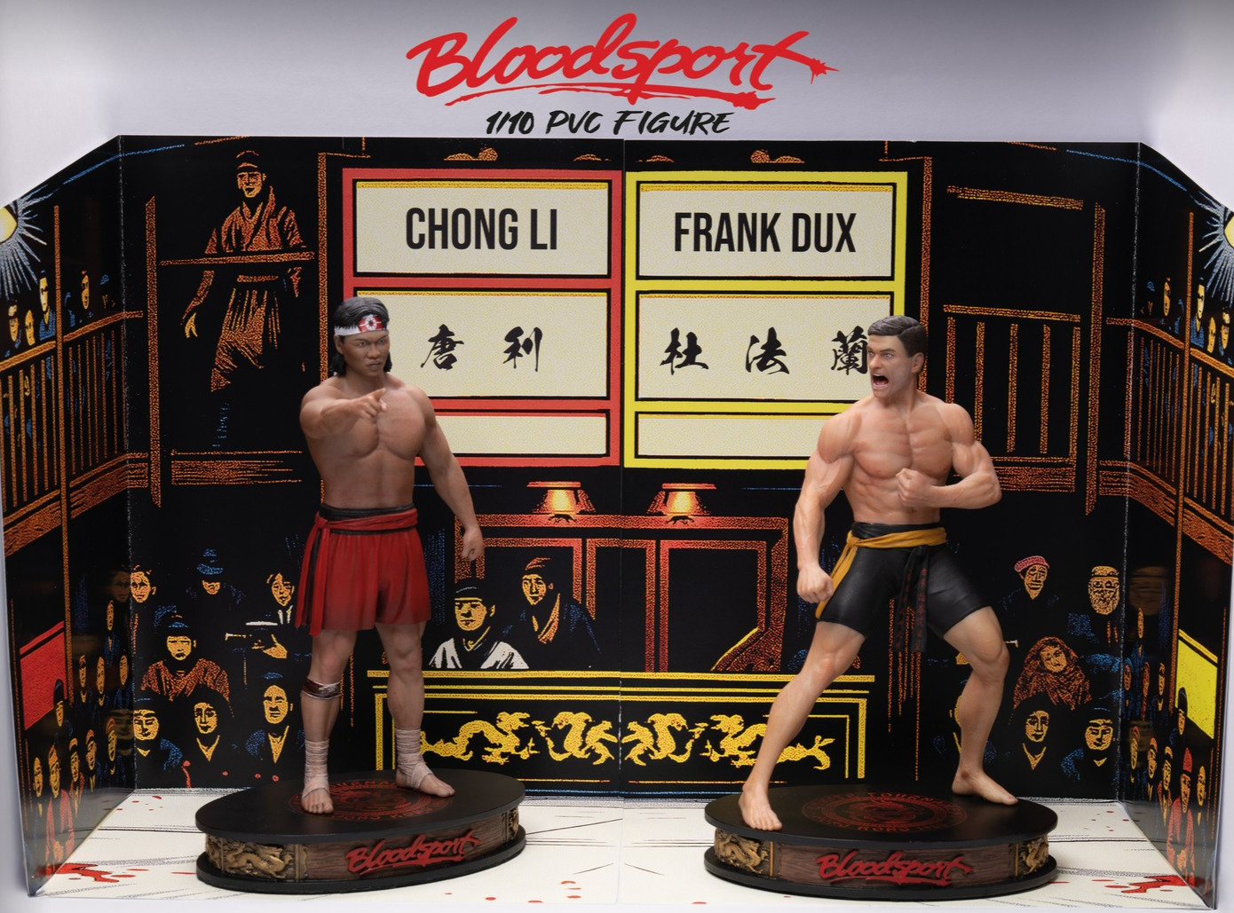 Infinite Statue Bloodsport Van Damme Frank Dux & Bolo Chong Li 2 Figure Set