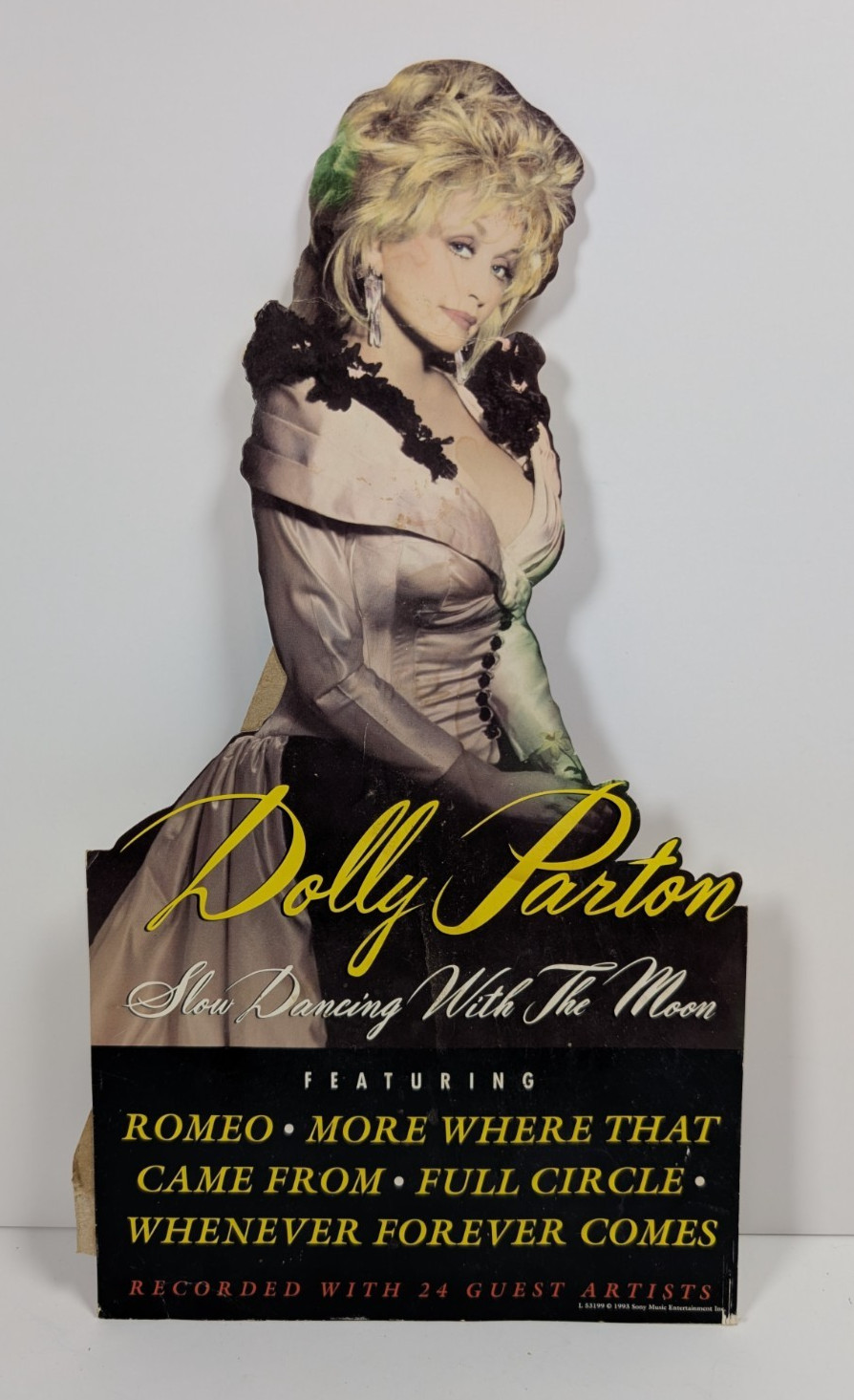 Dolly Parton Slow Dancing With The Moon 1993 Sony Promo Cardboard Store Display Dolly Parton Slow Dancing With The Moon 1993 Sony Promo Cardboard Store Display