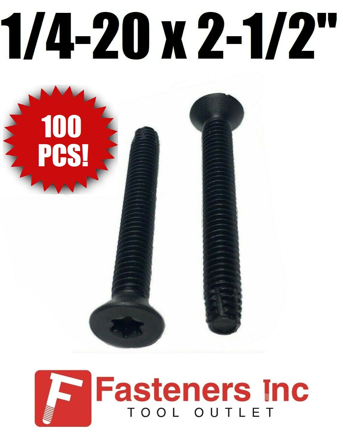 (Qty 100) 1/4-20 x 2 1/2