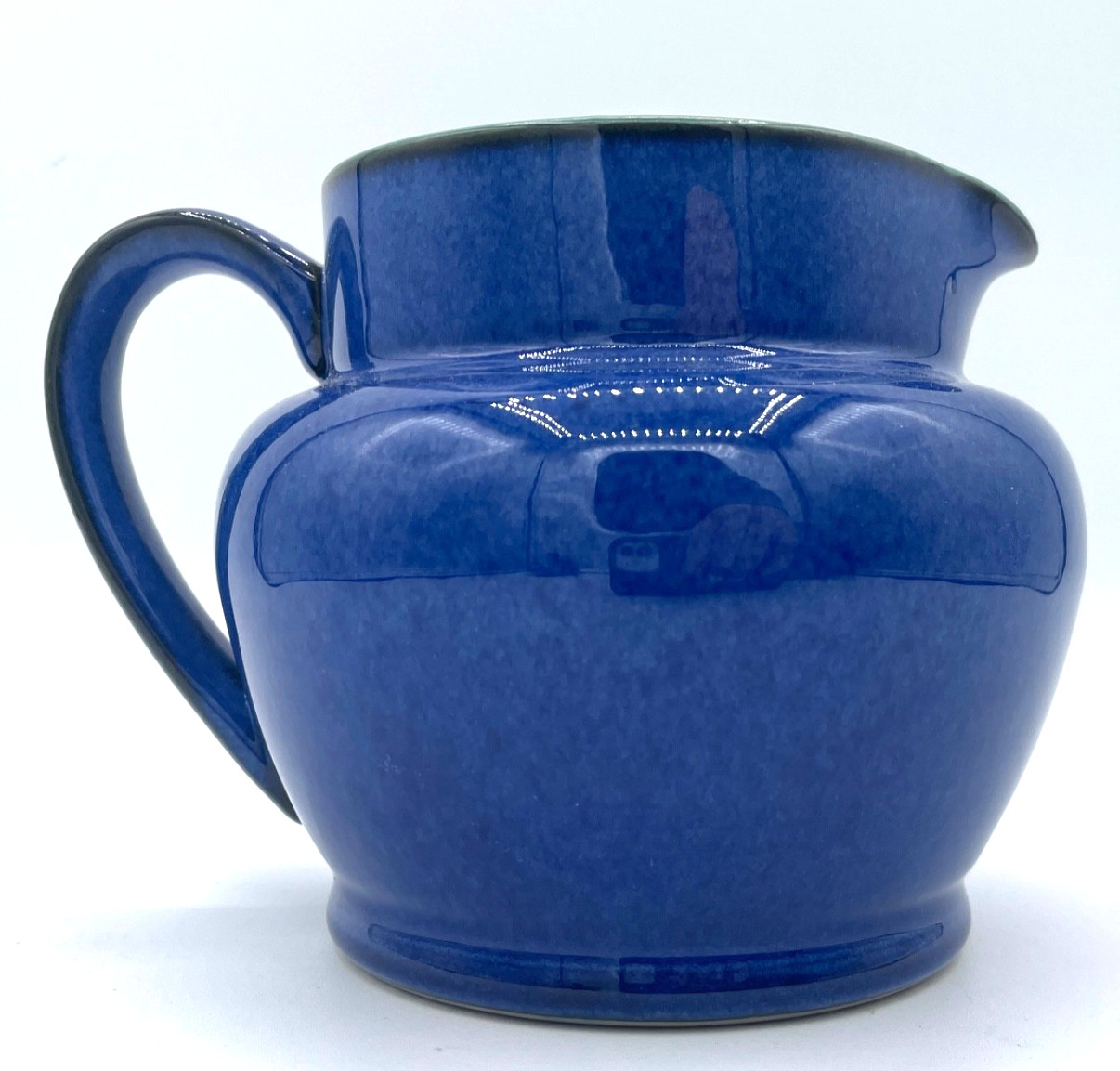 Vintage Denby Metz Blue & Green GRAVY BOAT Stoneware Made In England